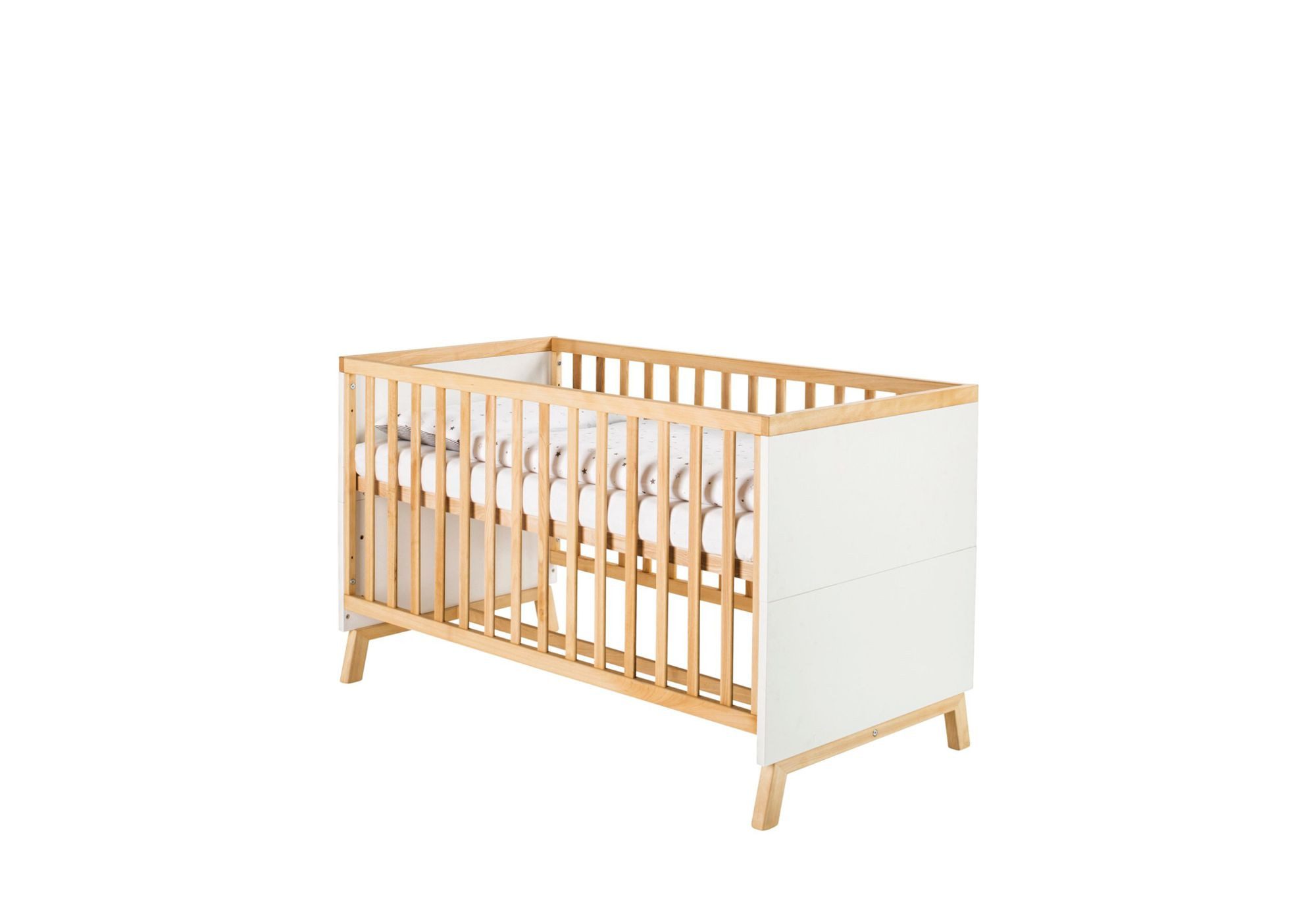 Schardt Babybett Schardt Miami White Kombi-Kinderbett 70x140 cm, Made in Germany