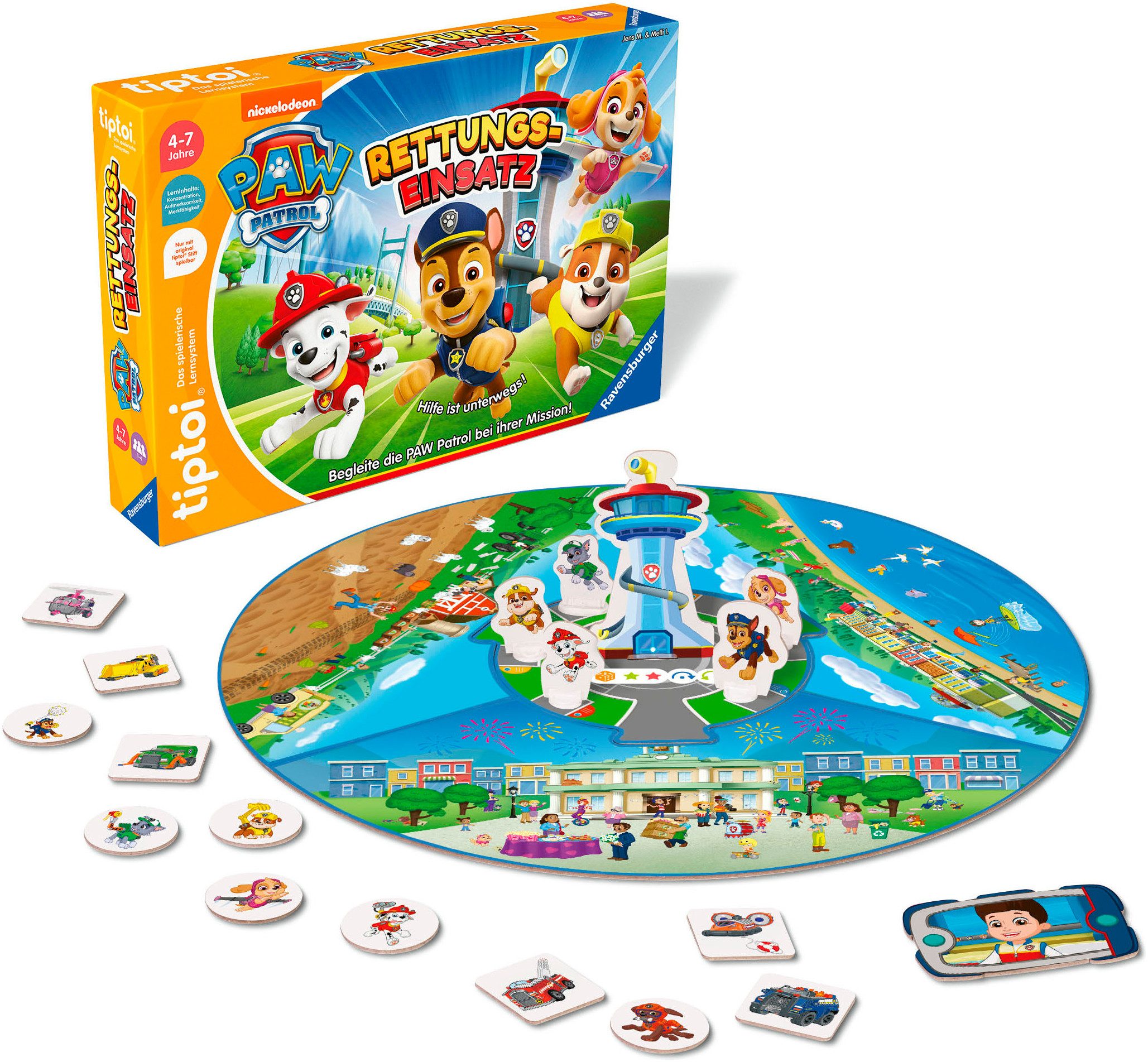 Ravensburger Spiel tiptoi® PAW Patrol Rettungseinsatz, Kinderspiel, Made in Europe