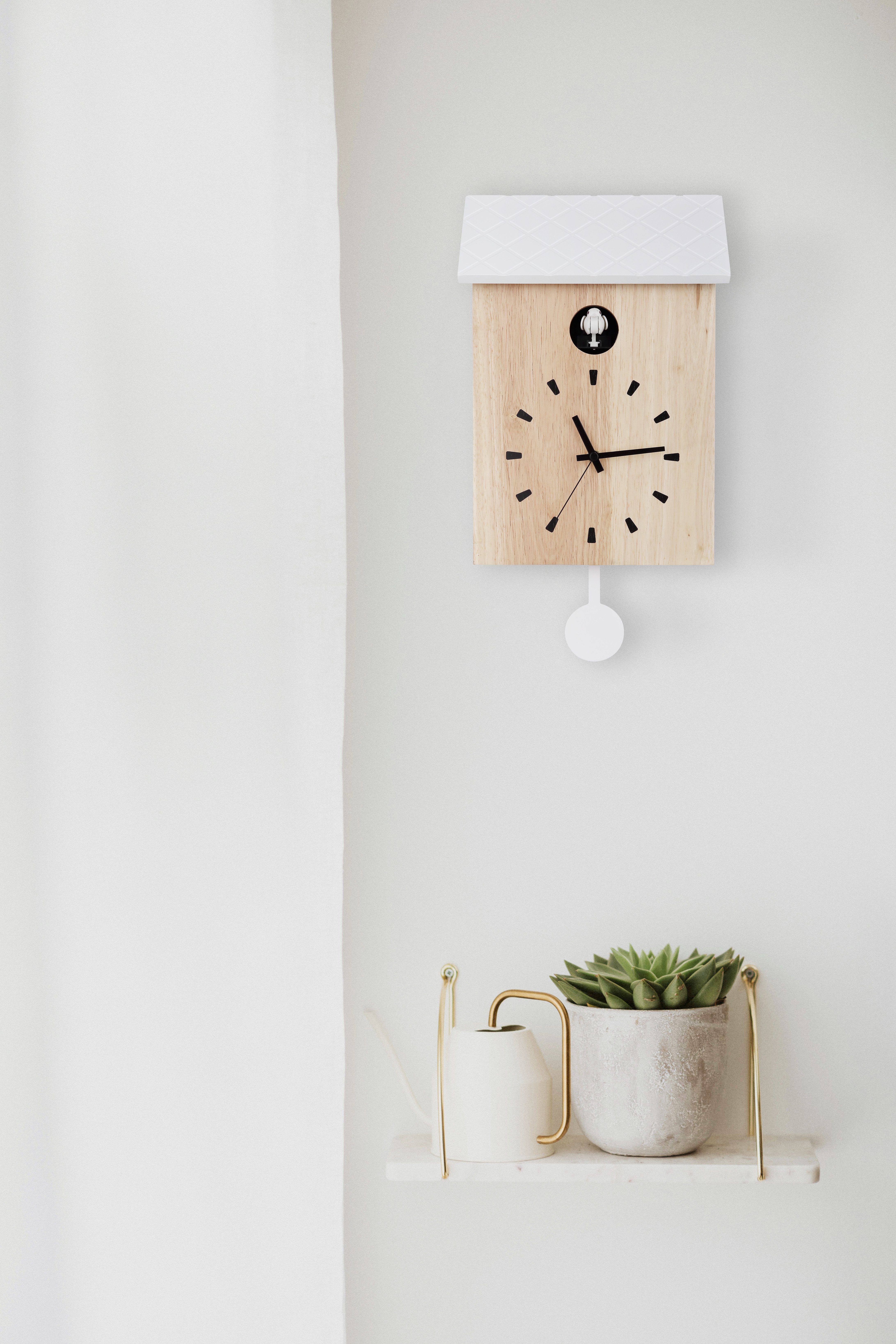 GLOBO LIGHTING Dekolicht CLOCKY, ohne Leuchtmittel, Uhr/Holz/Zeiger und Zif günstig online kaufen