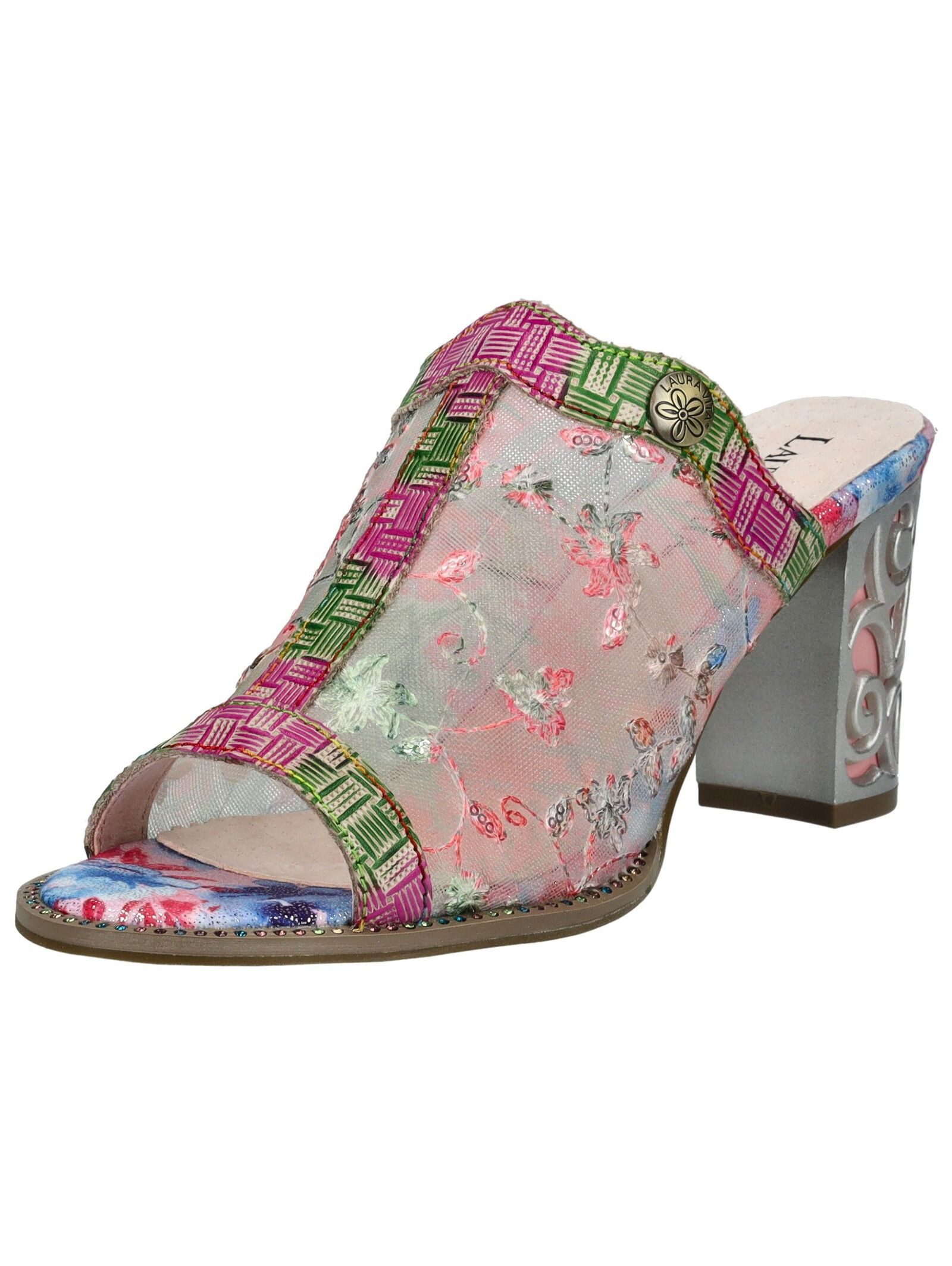 LAURA VITA Pantoletten Leder/Textil Pantolette