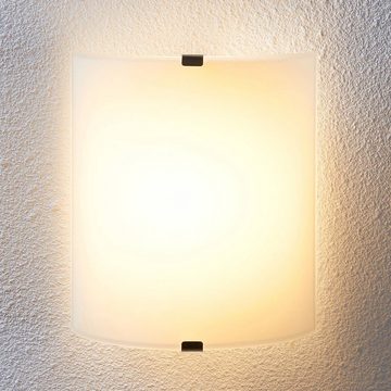 Lindby LED Wandleuchte Helmi, LED-Leuchtmittel fest verbaut, warmweiß, Modern, Glas, gefrostet, 1 flammig, inkl. Leuchtmittel, Wandstrahler