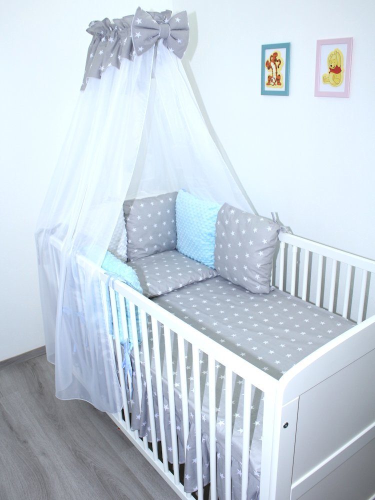 Babybettwäsche Bettwäsche Bettset MINKY - 6 x Kissen -6t -Nestchen Chiffon Himmel -5