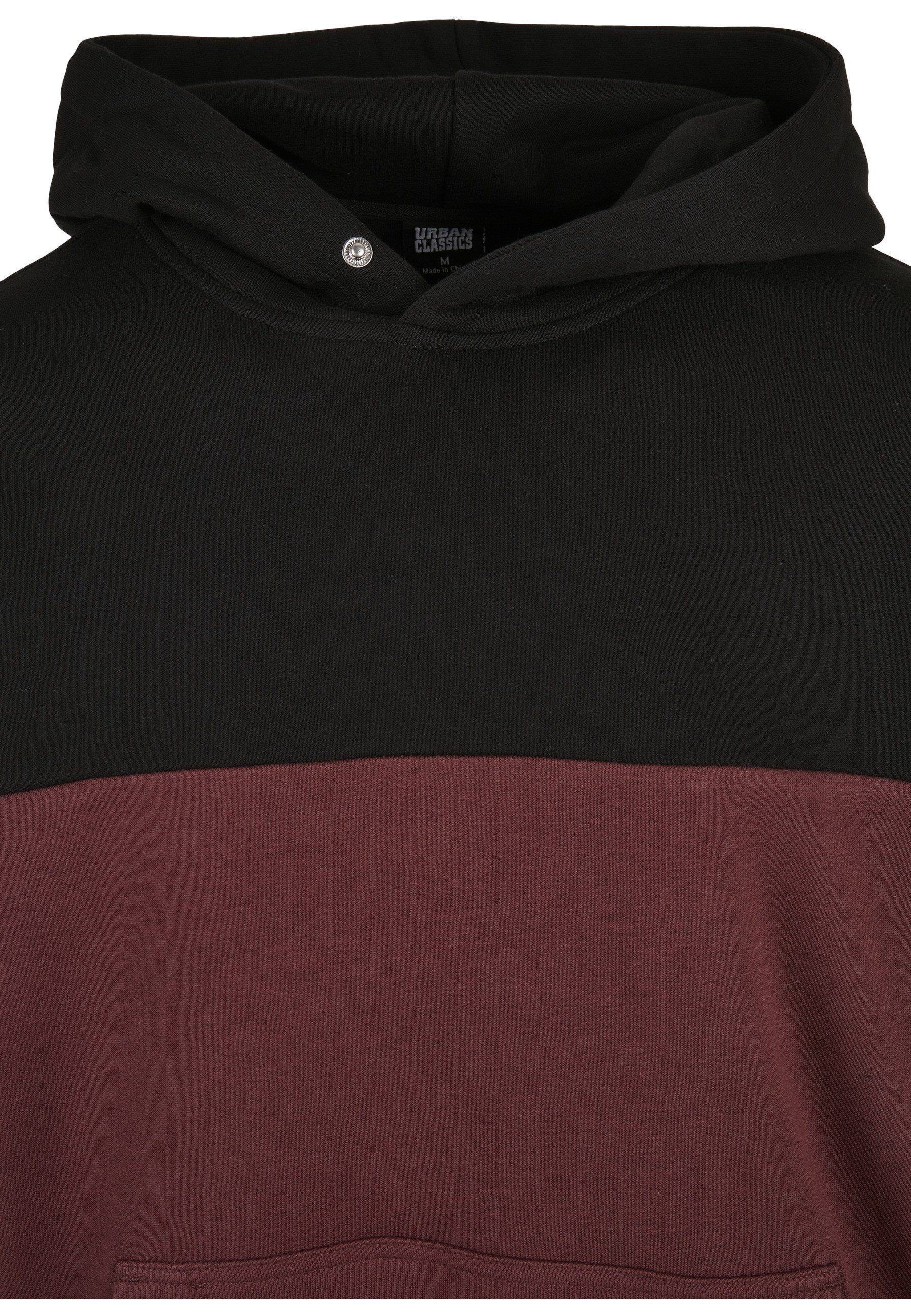 URBAN CLASSICS Rundhalspullover Urban Classics Herren Upper Block Hoody (1-tlg)