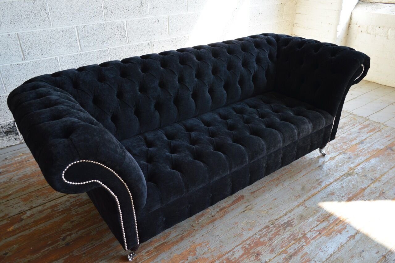 JVmoebel Chesterfield-Sofa, Chesterfield 3 Sitzer Sofa 225 Couch Sofa Design cm