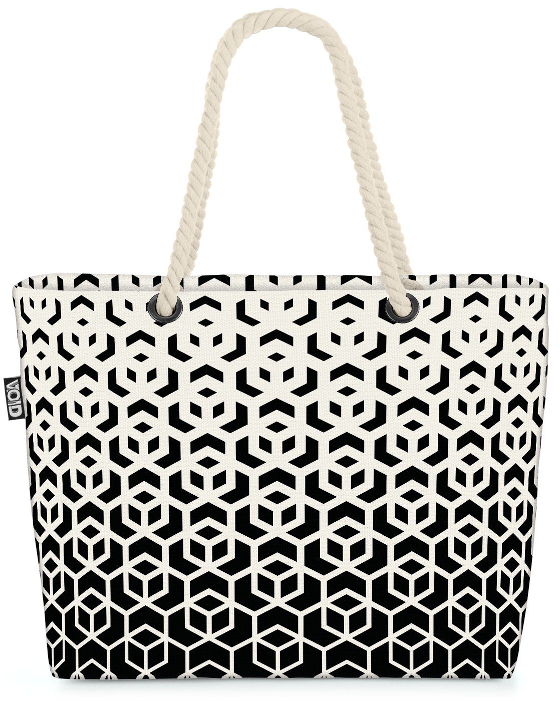 VOID Strandtasche (1-tlg), Halftone Muster Beach Bag geometrisch hipster Dreieck abstrakt art deco Halbton