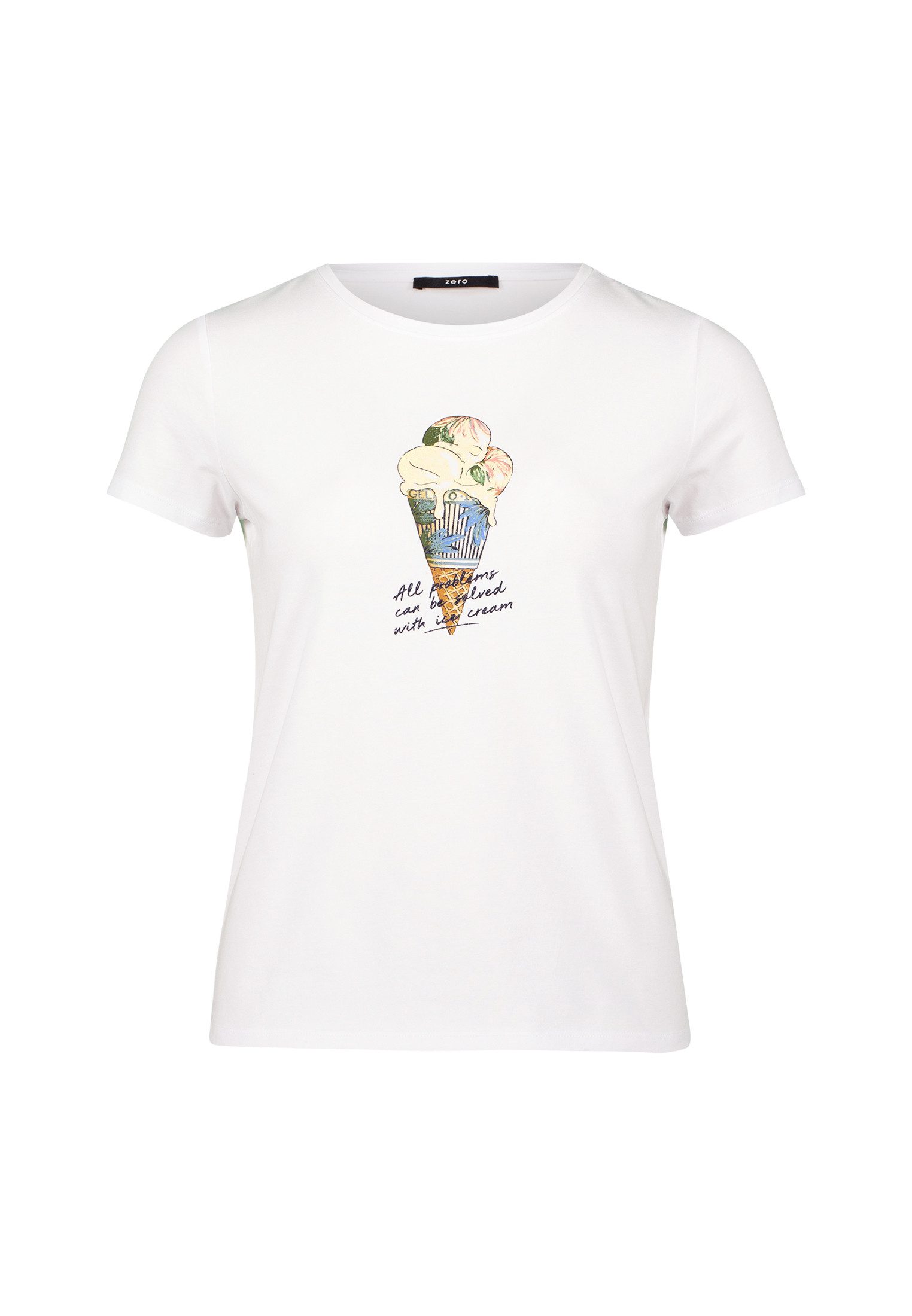 Zero Kurzarmshirt "zero Damen Shirt mit Eismotiv", (1 tlg.), weiteres Detai günstig online kaufen