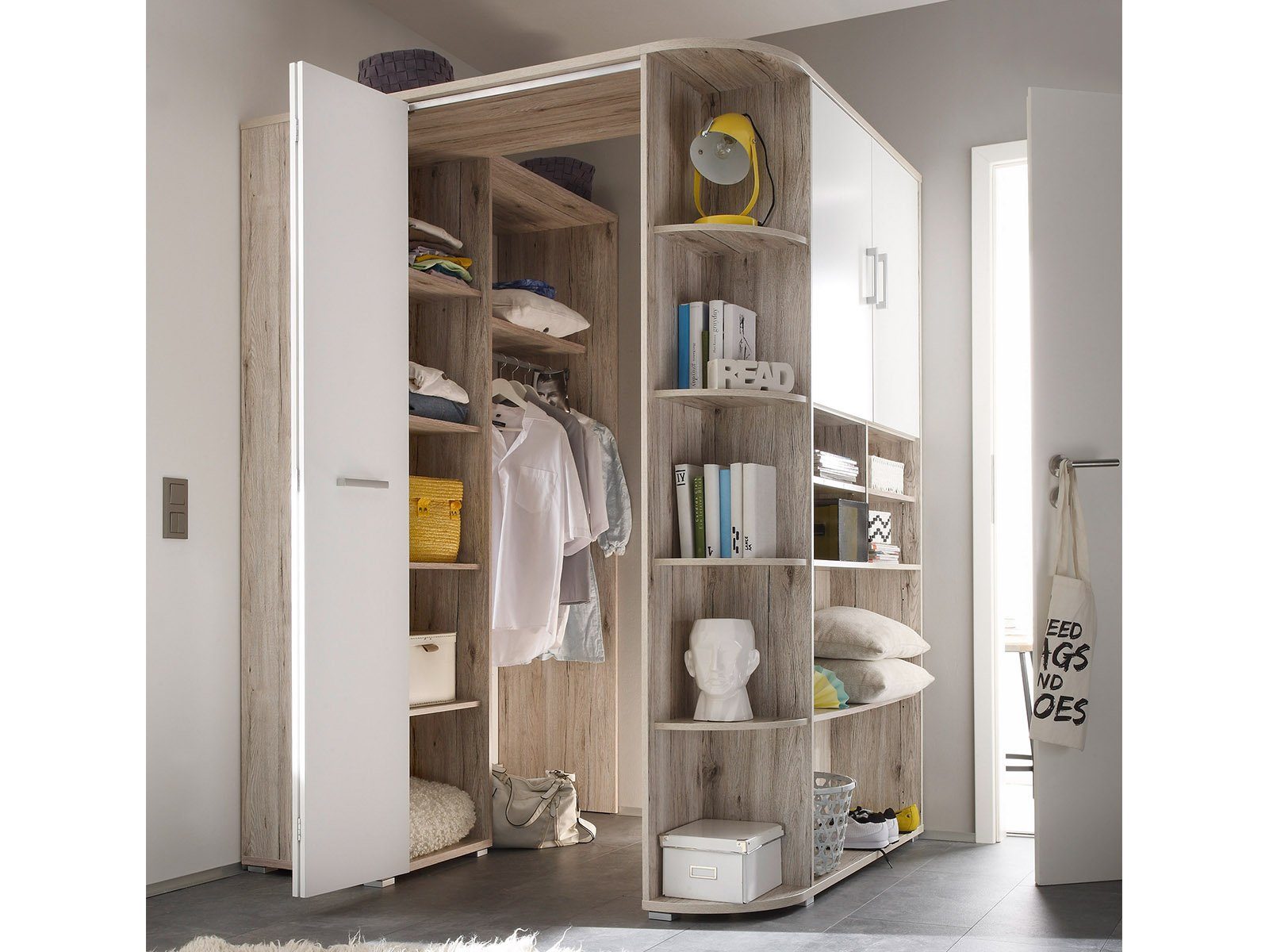 PREISBRECHER Kleiderschrank Lasmos 146 x 198 günstig online kaufen