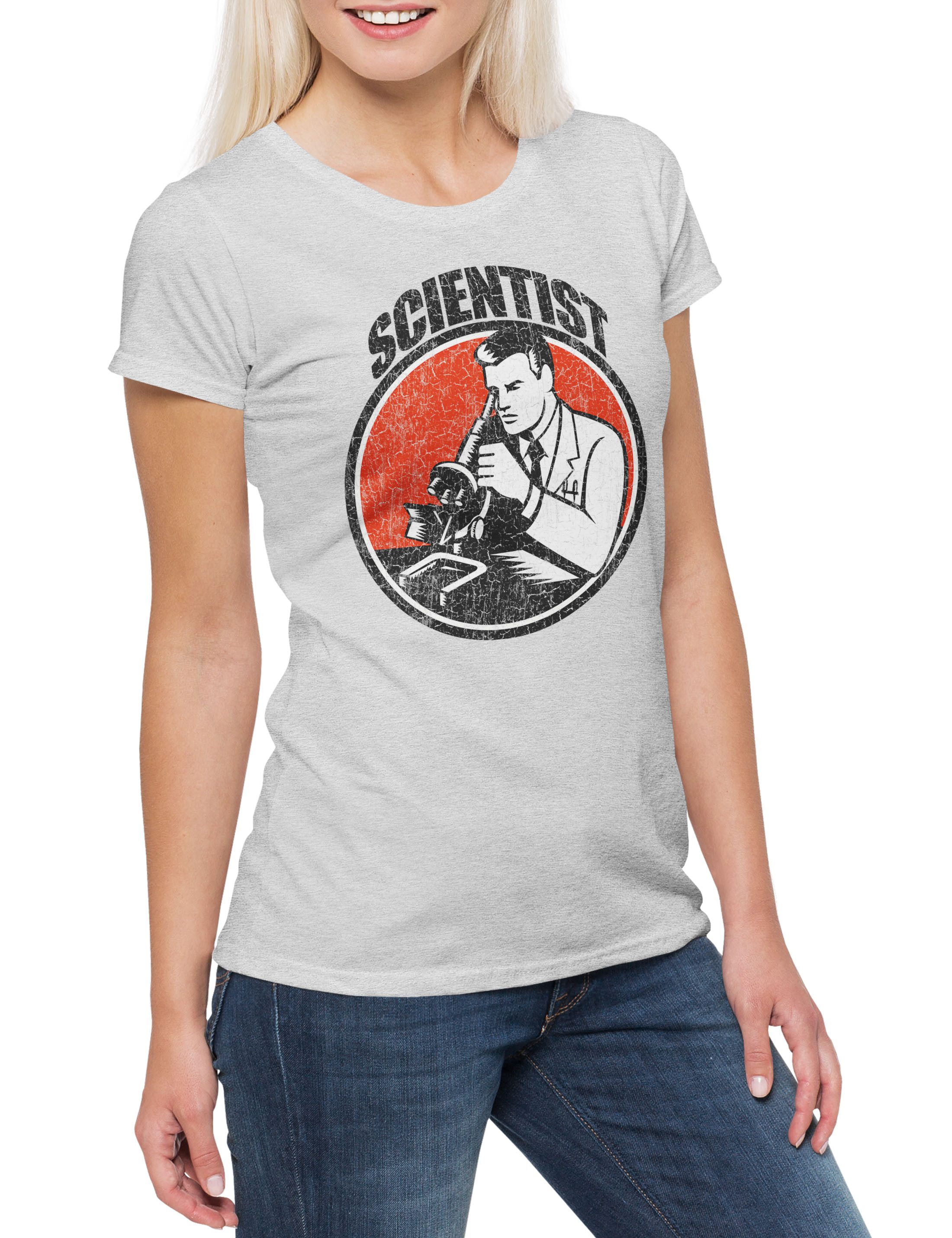 Print-Shirt Scientist I Damen T-Shirt Wissenschaft Wissenschaftler Professor