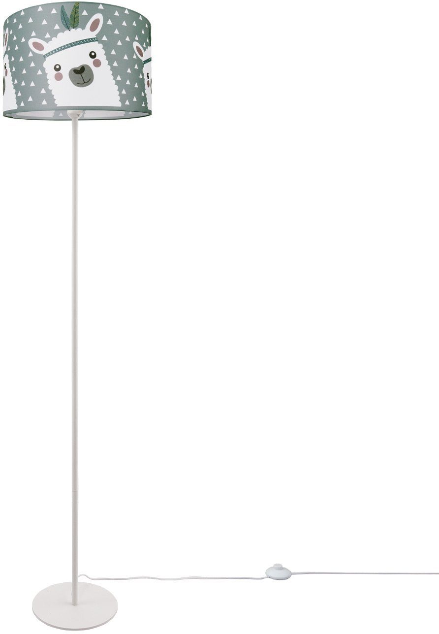 Paco Home Leuchtmittel, Lampe Stehlampe Ela E27 ohne Mit Kinderlampe 214, Stehleuchte Kinderzimmer Lama-Motiv LED