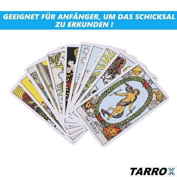 MAVURA Sammelkarte TAROX Tarot Karten Set Tarotkarten Orakel Mystic Magie, Orakelkarten legen für Anfänger 78Stk