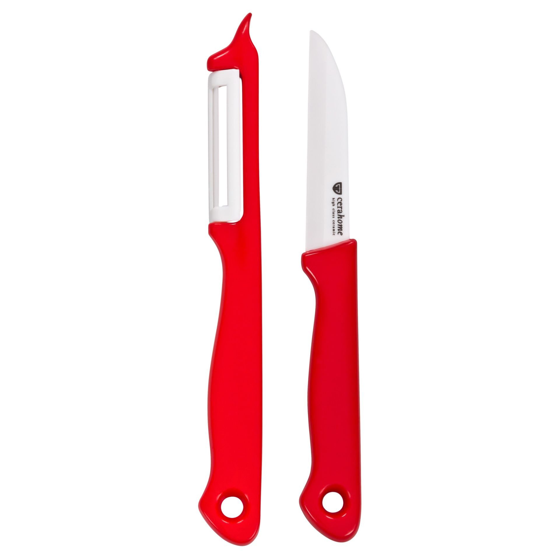 GRÄWE Gemüsemesser 2er Set Messer + Schäler Keramik-Klinge, Gemüsemesser-Set (Messer + Schäler)