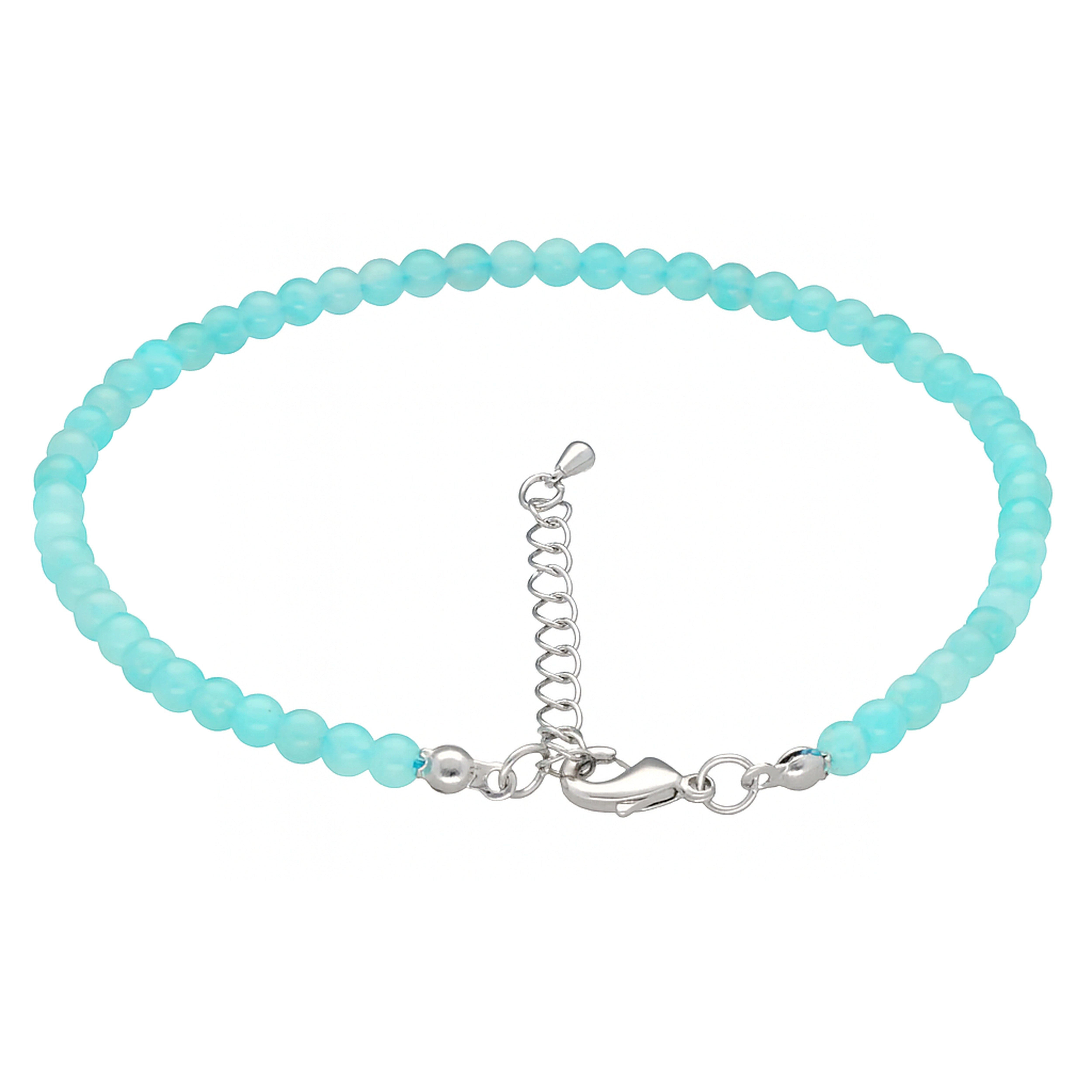 Lebensquelle Plus Fußkette mit Anhänger Amazonit Fußkettchen, 4mm