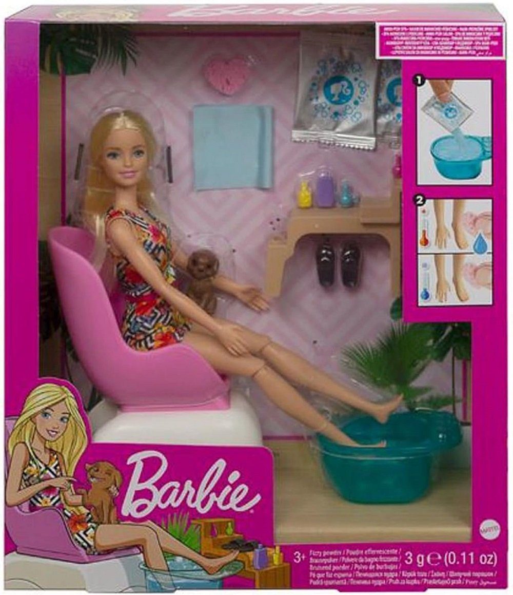 Barbie Anziehpuppe Barbie GHN07 - Maniküre - Pediküre Spielset - Puppe
