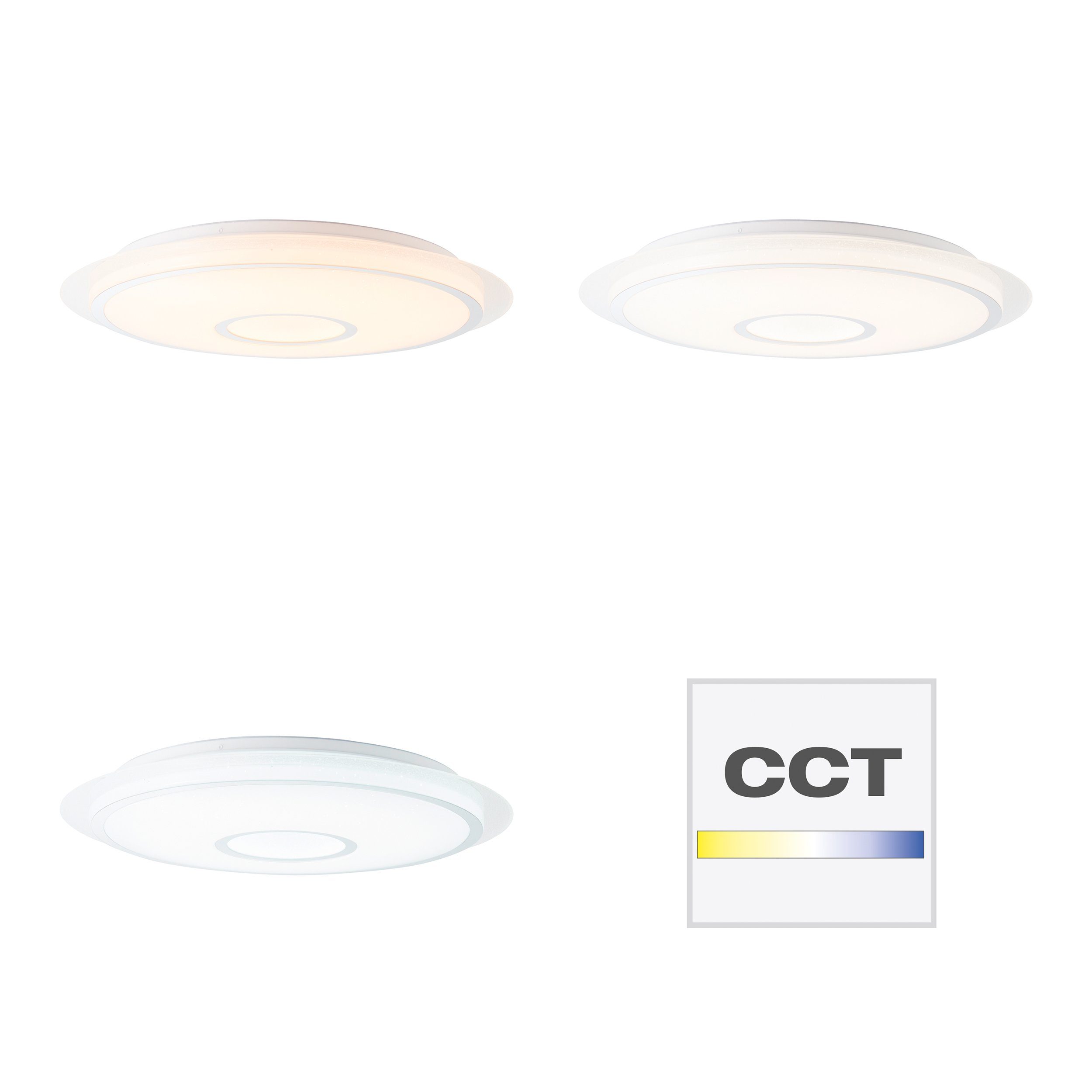 Lightbox LED CCT, Sternenglanz 56 dimmbar, RGB, integriert, Ø lm, kaltweiß, Deckenlampe, cm, - warmweiß LED RGB 3100 fest Deckenleuchte, LED