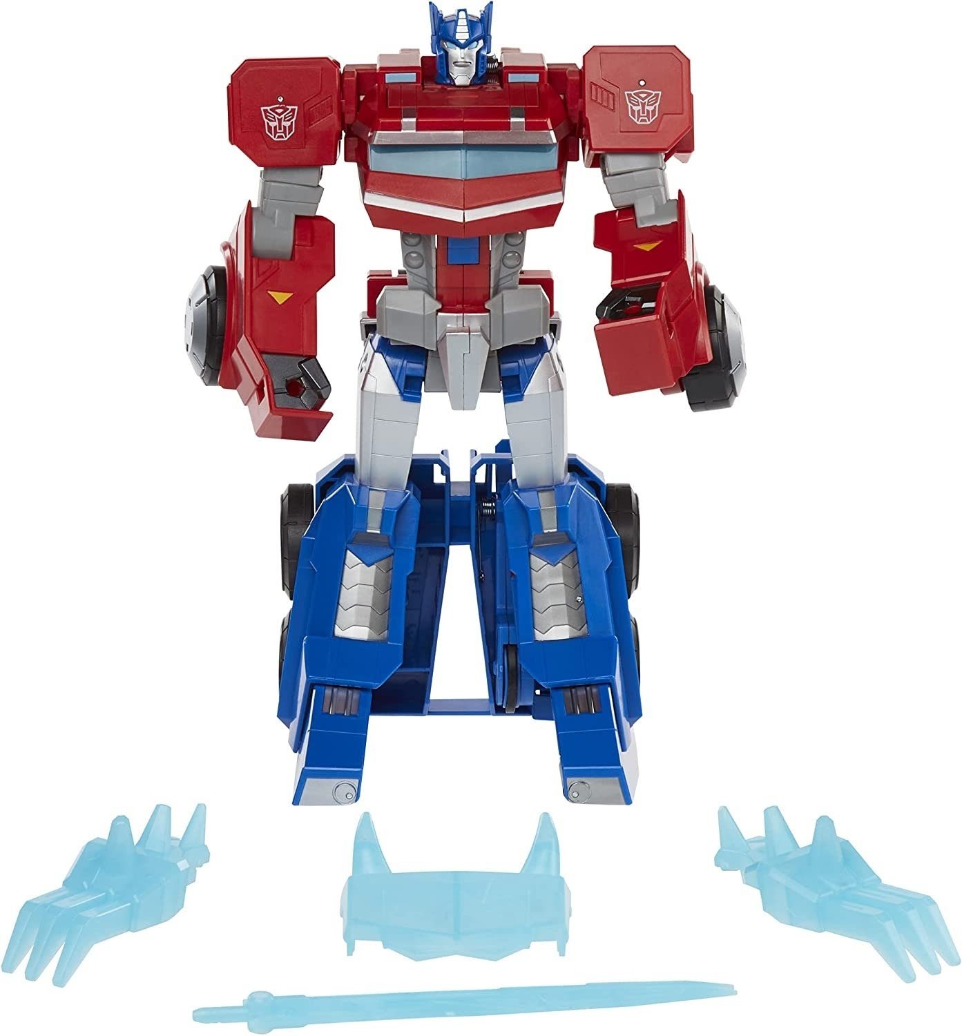 Hasbro Actionfigur Transformers Cyberverse Adventures Roll N’ Change Optimus Prime mit Licht- und Soundeffekten