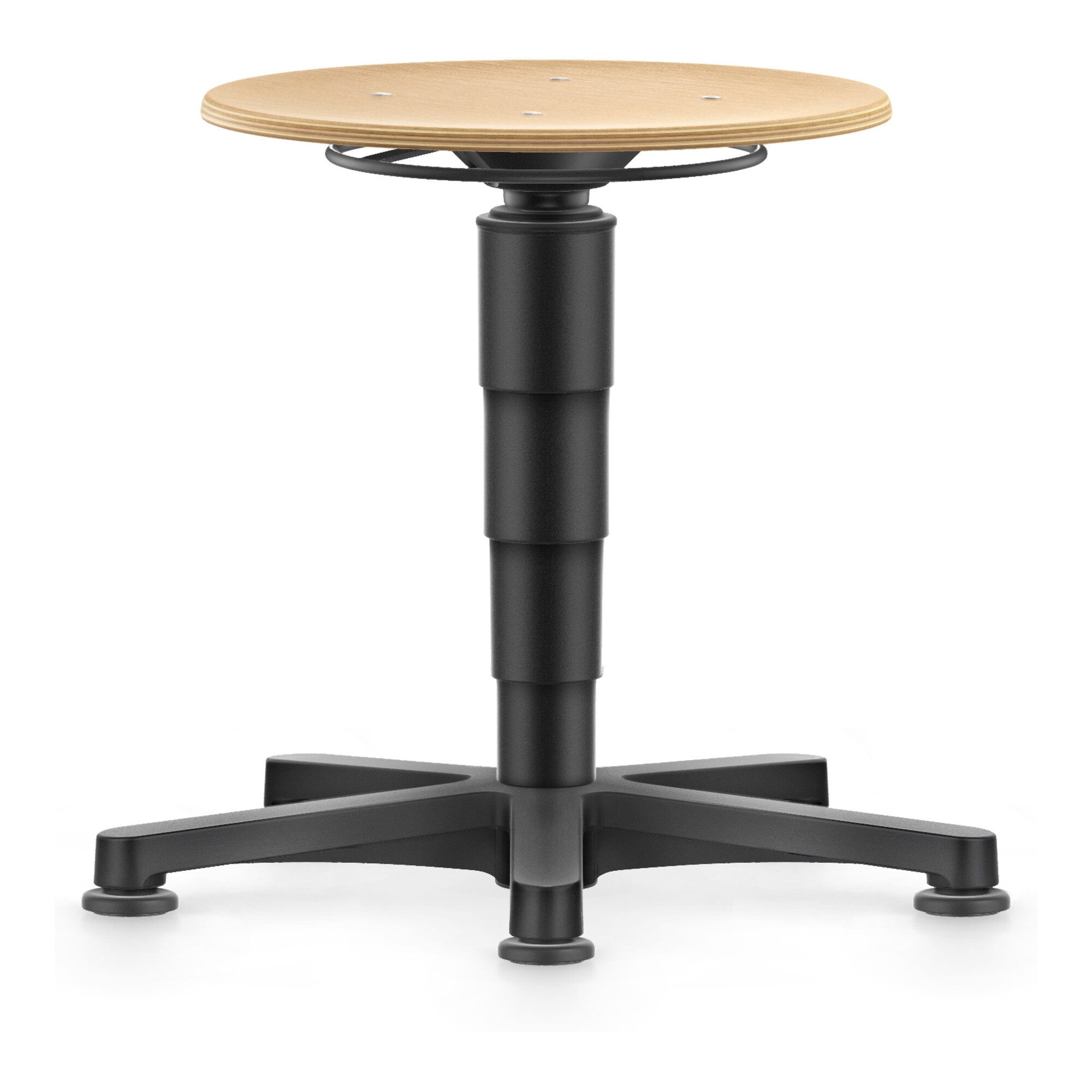bimos Bürostuhl bimos Allround Hocker mit Gleiter, Holz, Sitzhöhe 450-650 mm