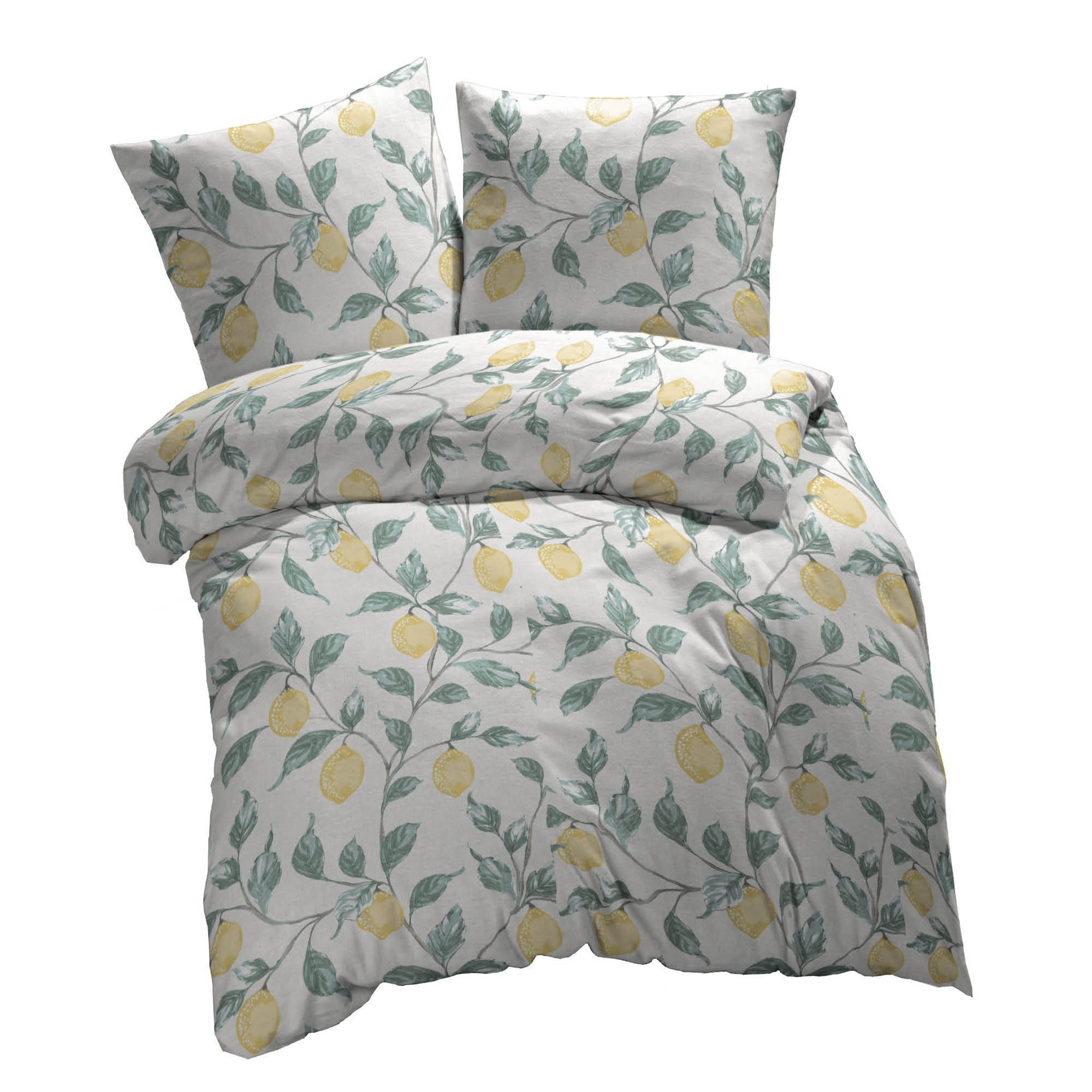 etérea Himmlische Qualität Bettwäsche etérea Renforcé Bettwäsche Lemon Weiß in allen, Renforcé, 2 teilig
