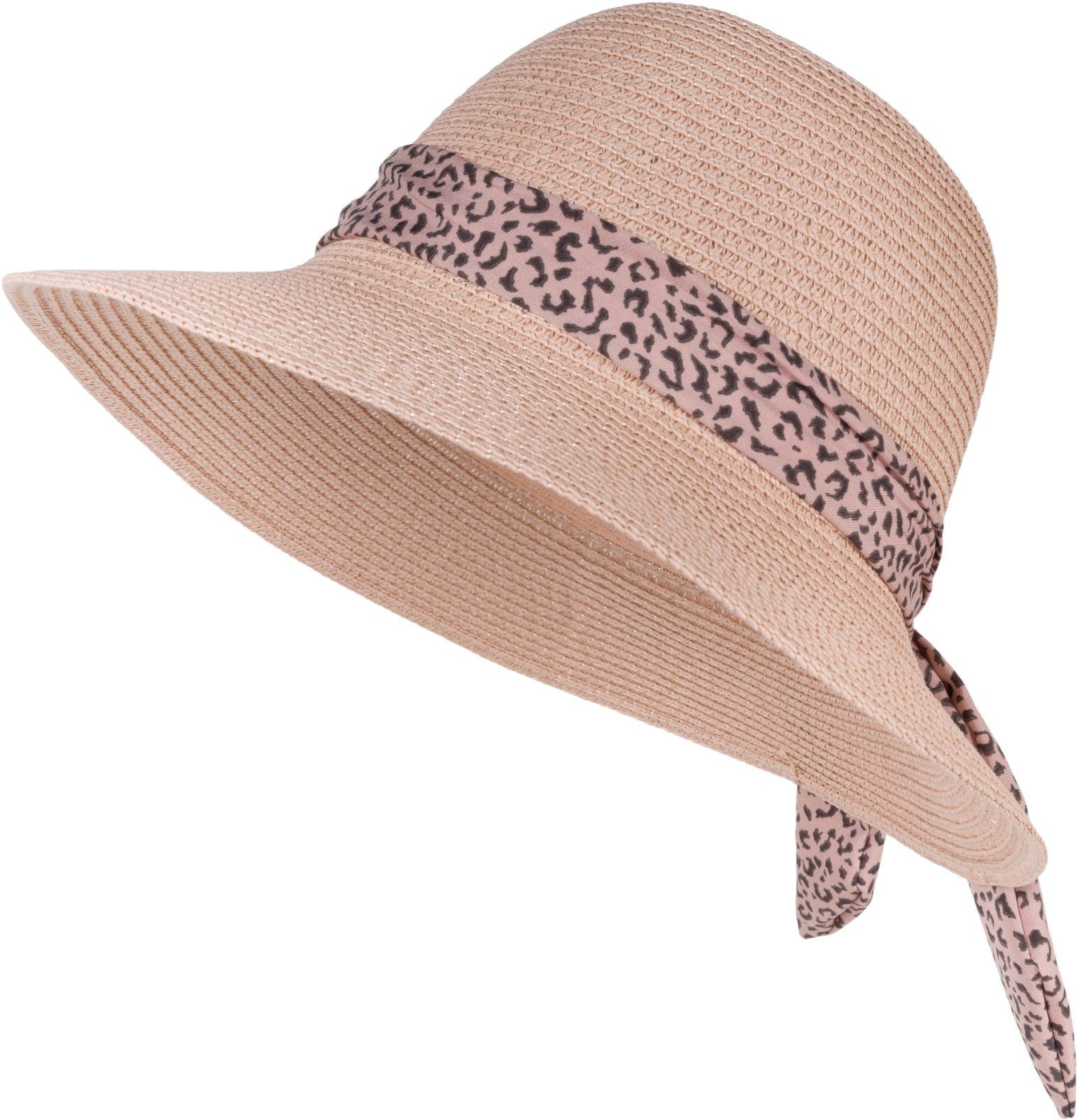 Strohhut Damen Aus Papierstroh - Faltbarer Fischerhut Mit Breiter Krempe UPF50+