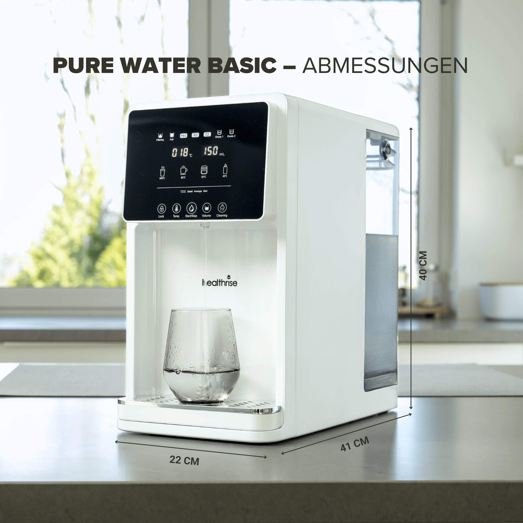 Health Rise Wasserfilter Health Rise Pure Water Basic, Umkehrosmoseanlage 7 Liter Tank