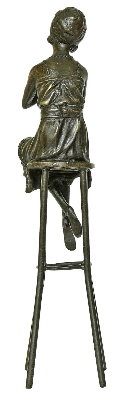 Bronzefigur Antik-Stil Skulptur Frau nach Chiparus Bronze Replik Bronzeskulptur Aubaho