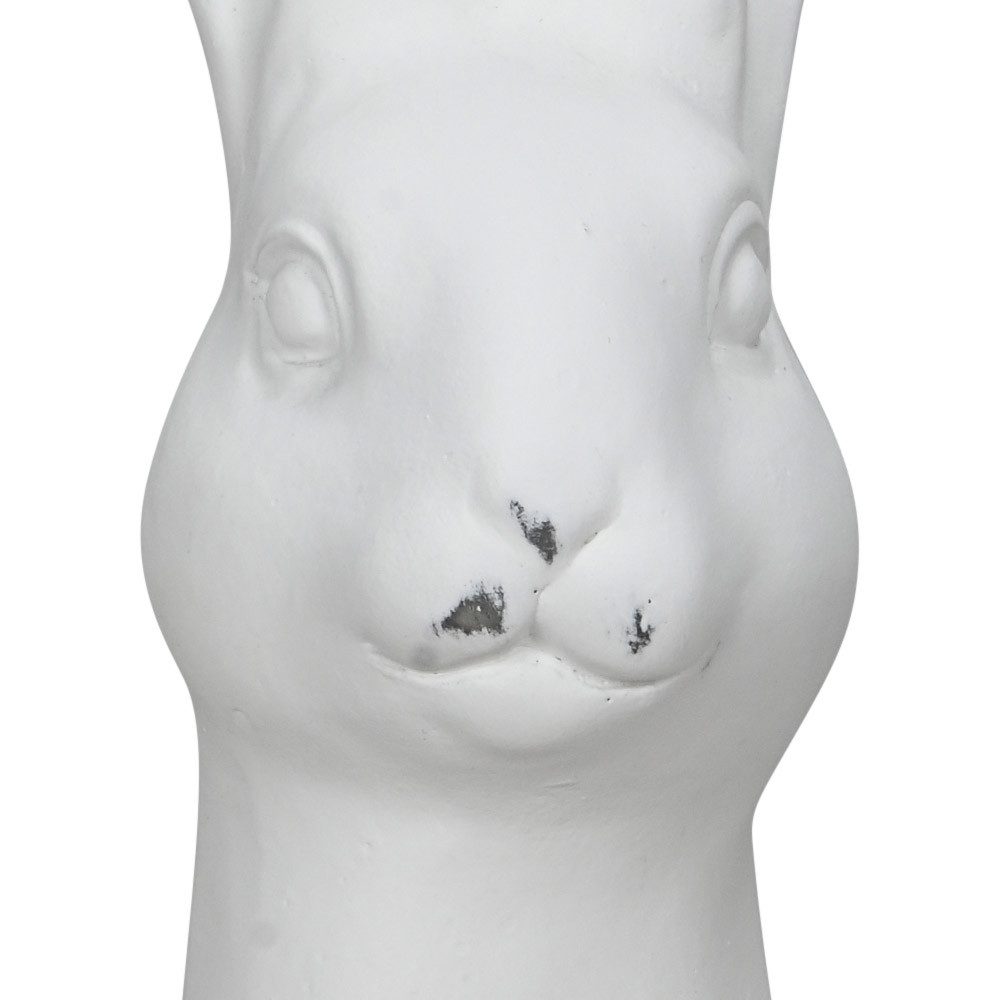 Posiwio Dekoobjekt Hasenbüste EMIL weiß aus Polyresin H23,5cm Osterhase Deko Ostern moder