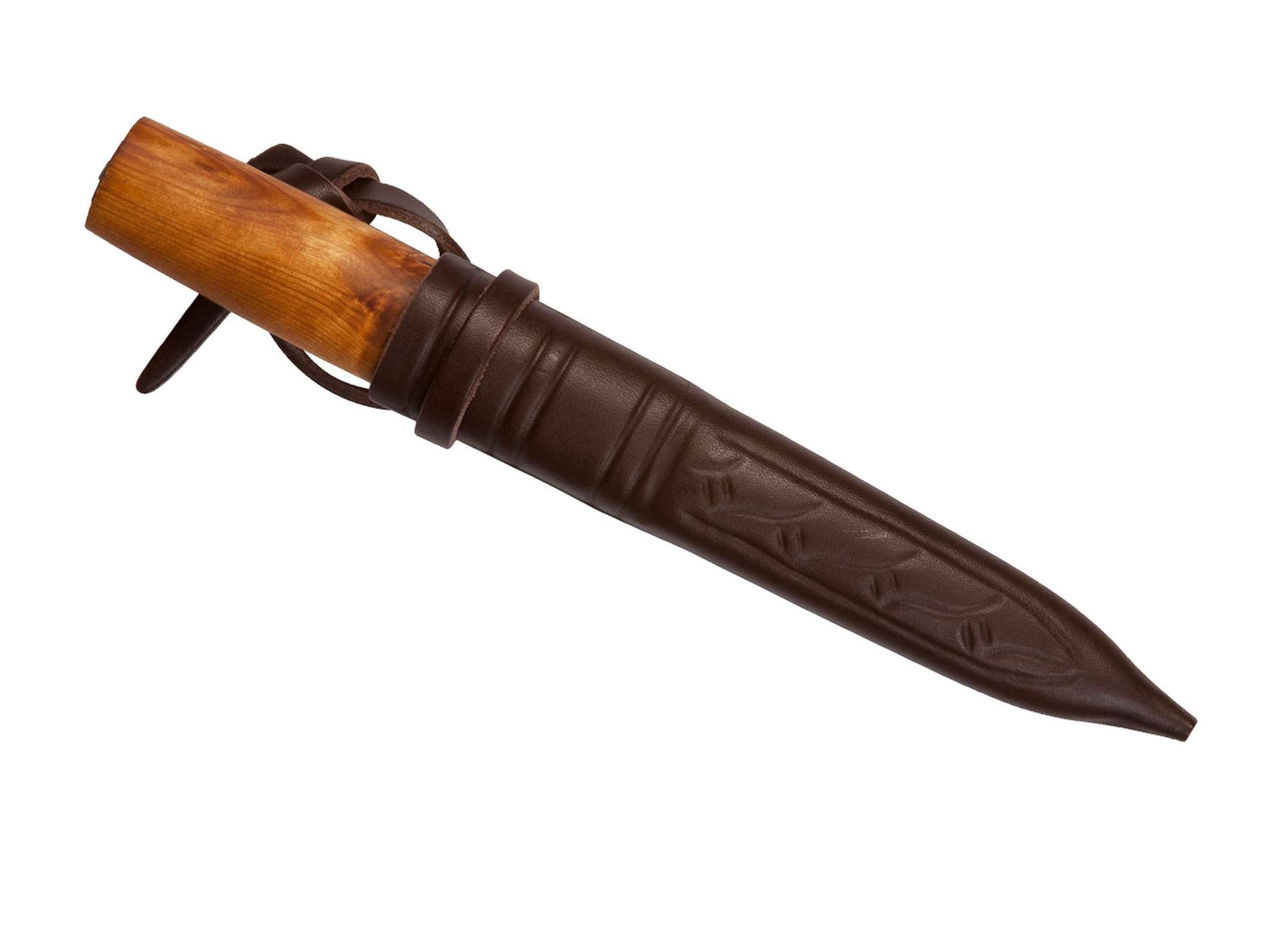 Helle Universalmesser Helle Viking Outdoormesser Carbonstahl Birke Leder