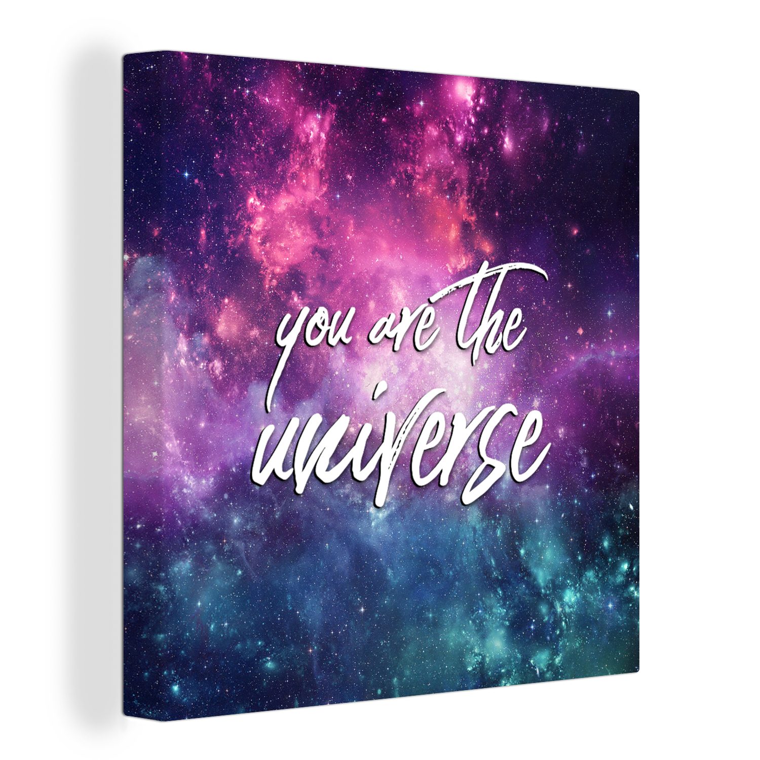 OneMillionCanvasses® Leinwandbild Sprichwörter 'Du bist das Universum