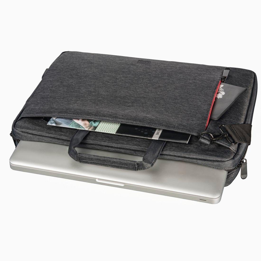 Hama Laptoptasche Laptop-Tasche Manchester Schwarz 40cm 15,6" Tasche bis Notebook