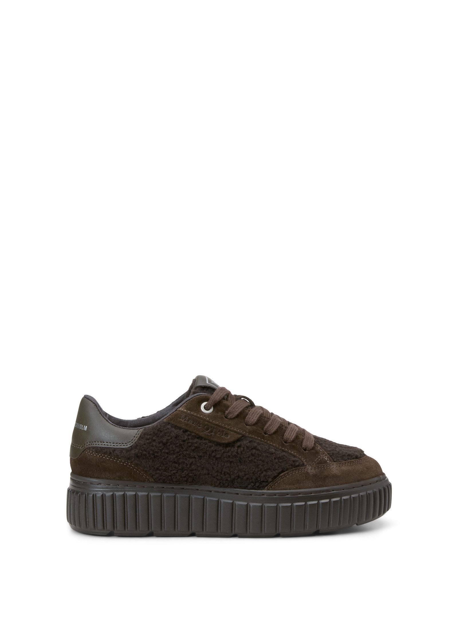Marc O'Polo aus Teddyfell mit Echtleder-Details Sneaker