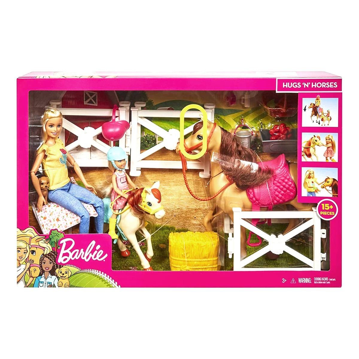 Mattel® Puppen Accessoires-Set Mattel FXH15 - Barbie - Puppen-Spielset  Reitspaß, Pferde mit Zubehör
