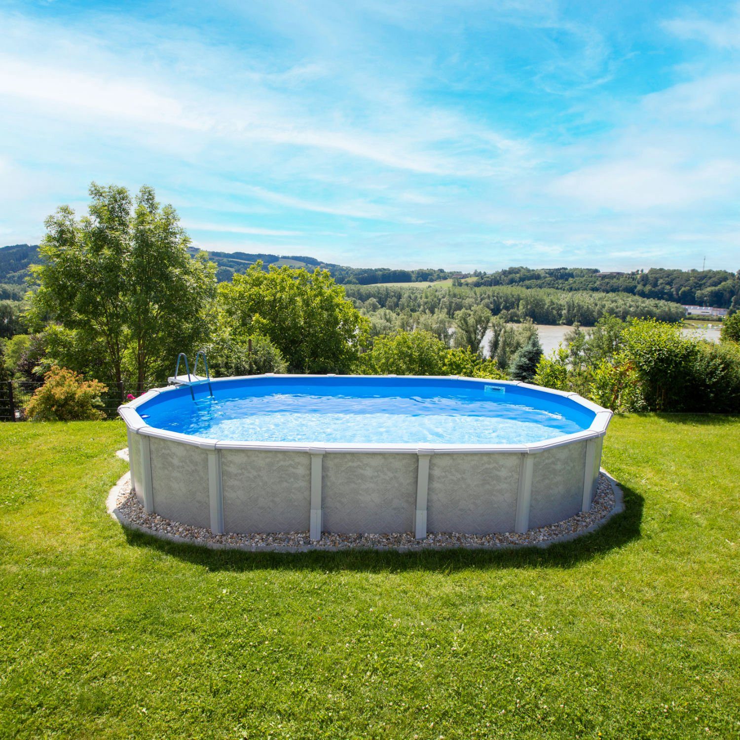 Steinbach Pool Ovalpool Stahlwand Swimming Pool Set "Grande oval" (610
