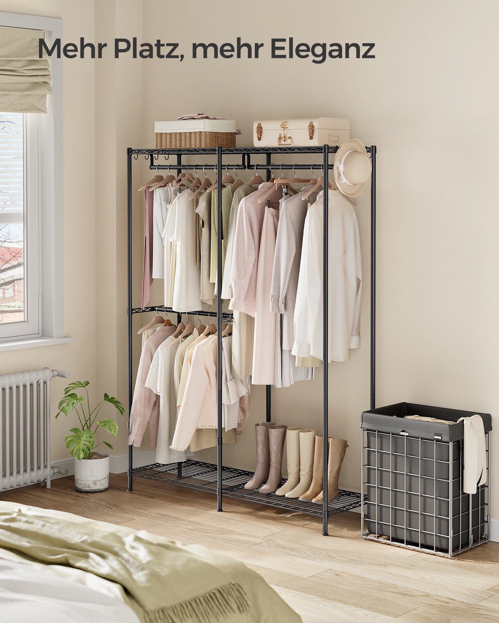 SONGMICS Kleiderständer, offener Kleiderschrank, Garderobenständer mit vers günstig online kaufen