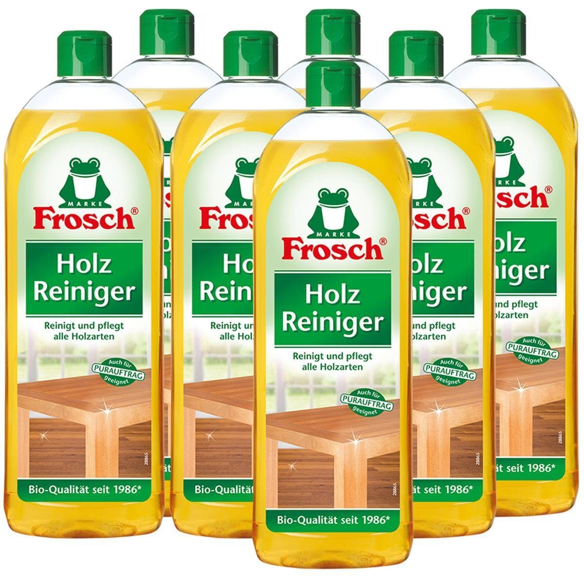 FROSCH 7x Frosch Holz Reiniger 750 ml – mit natürlichen Pflegewirkstoffen der Spezialwaschmittel