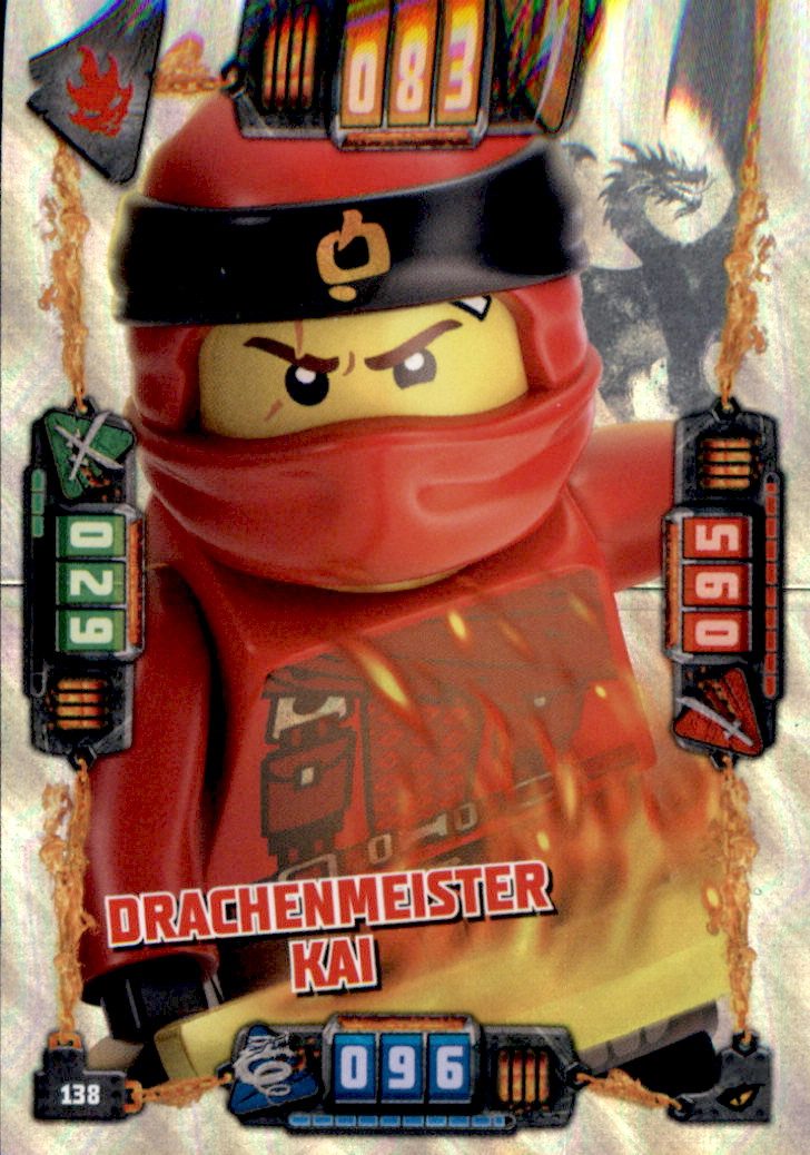 Blue Ocean Sammelkarte XXL138 Drachenmeister Kai Limitierte XXL Karte LEGO Ninjago SERIE 4