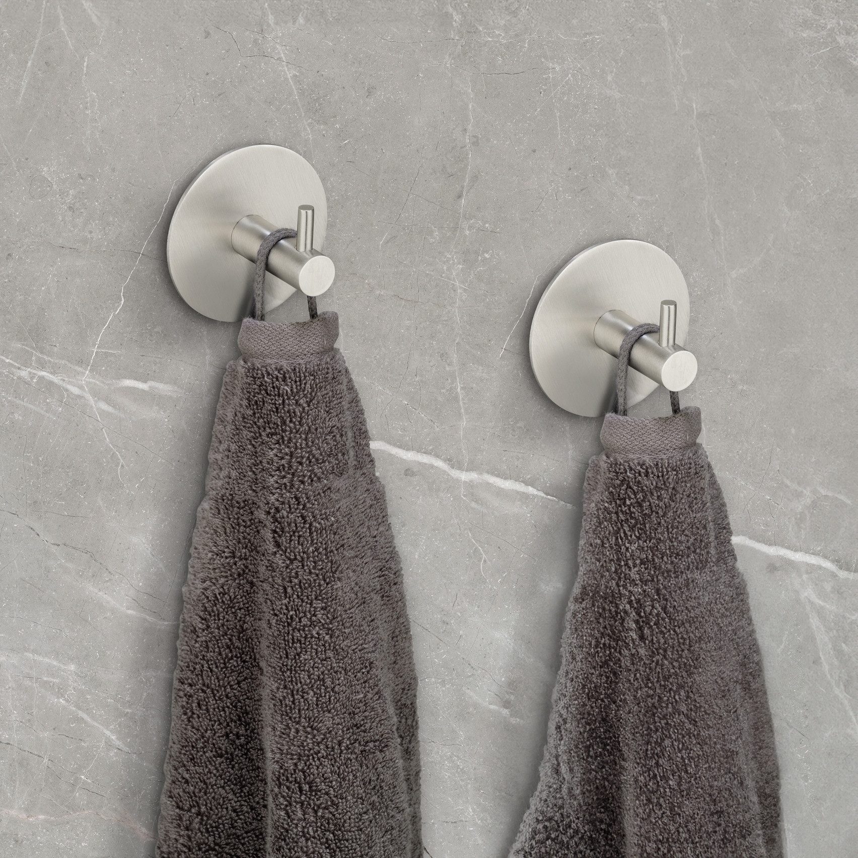 SCHÖNER WOHNEN-Kollektion Wandhaken »Uno Meleto«, Badezimmer, Badhaken aus rostfreiem Edelstahl, zum Kleben oder Bohren