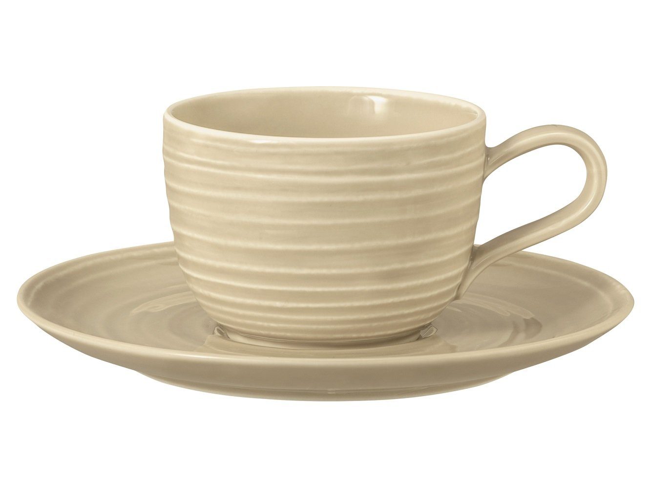 Seltmann Weiden Untertasse Seltmann Weiden Terra Sandbeige Kombi-Untertasse groß 16,5 cm