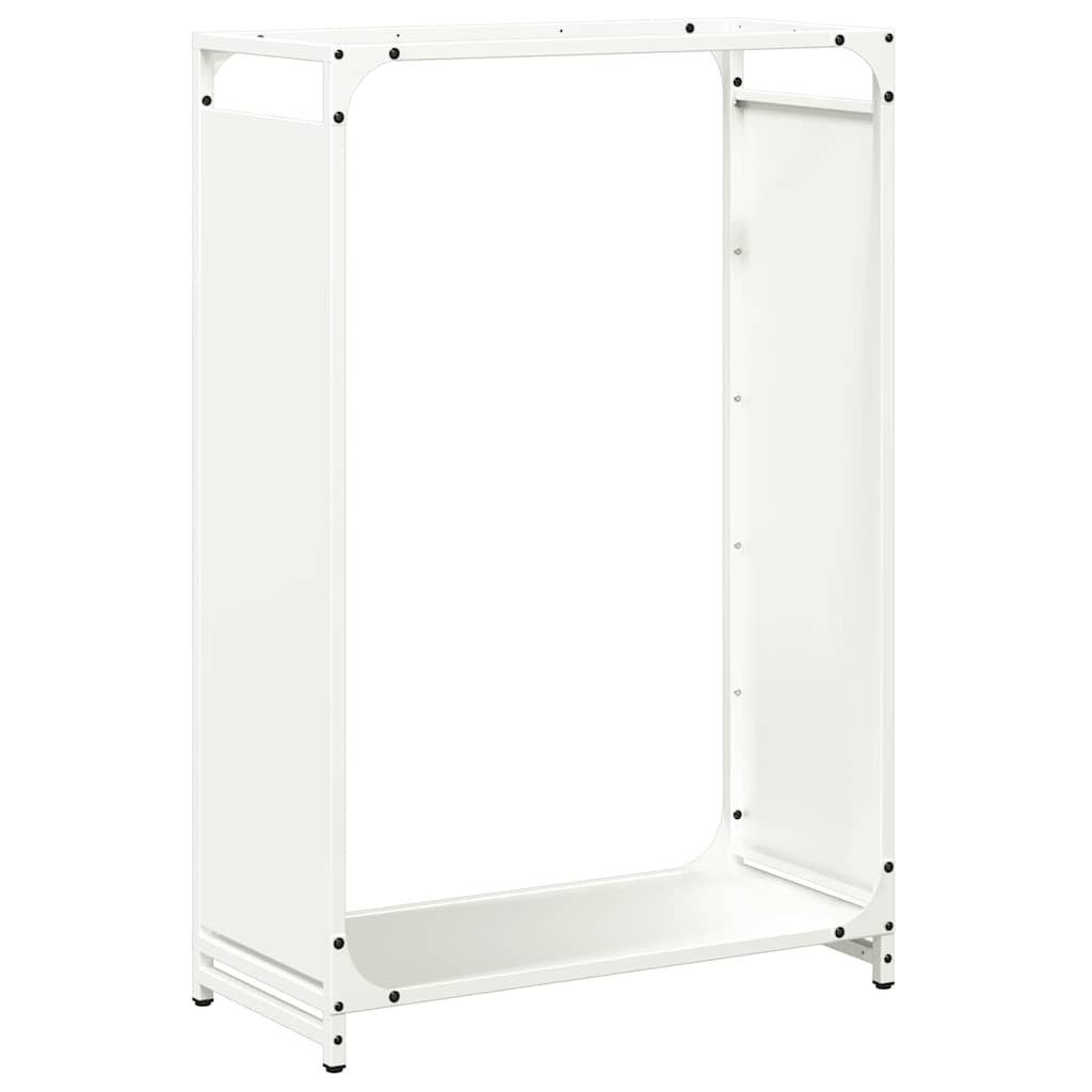 vidaXL Kaminholzregal Brennholzregal Weiß 60x28x90 cm Kaltgewalzter Stahl