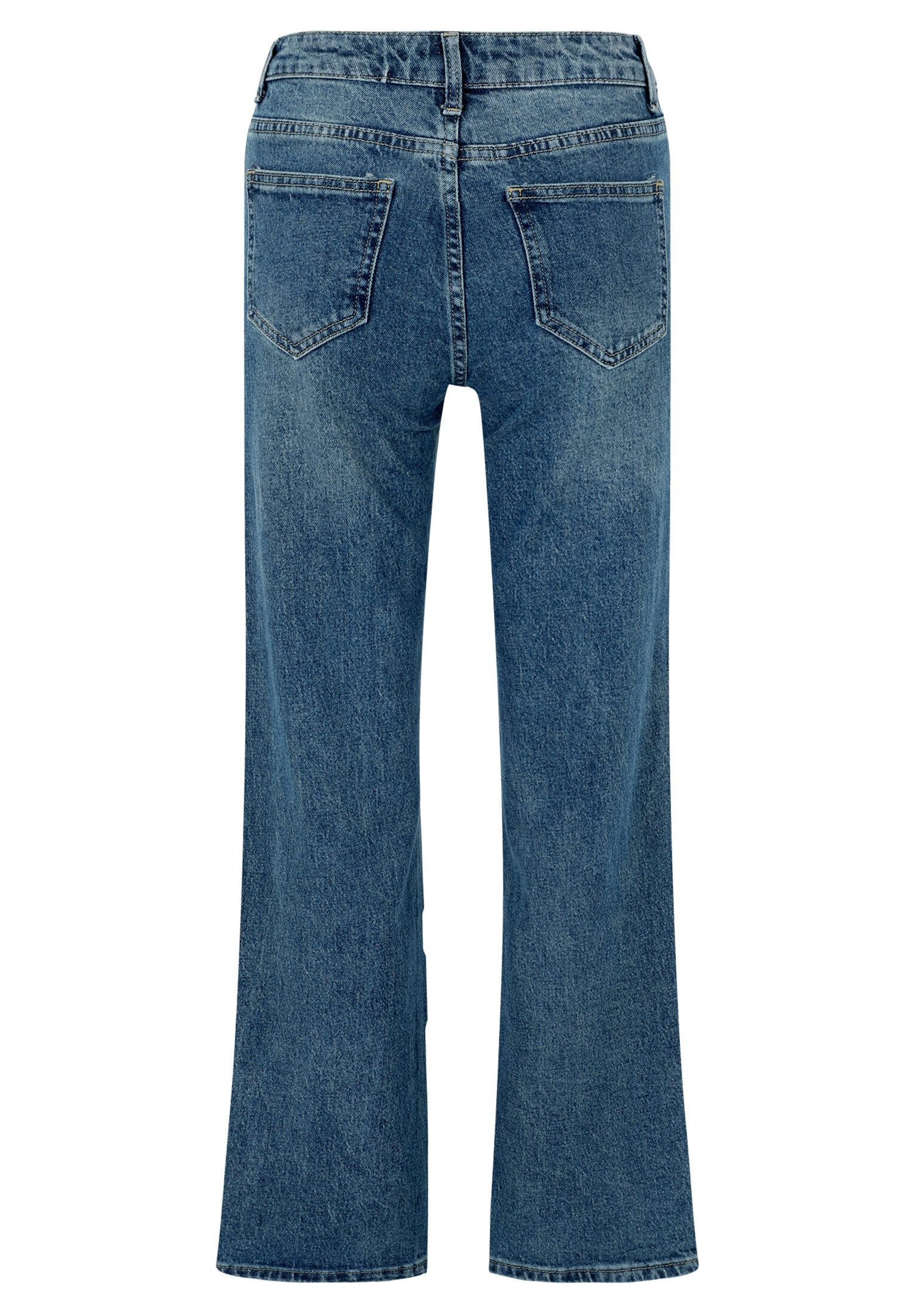 Cartoon Stretch-Jeans Damen mit Strass