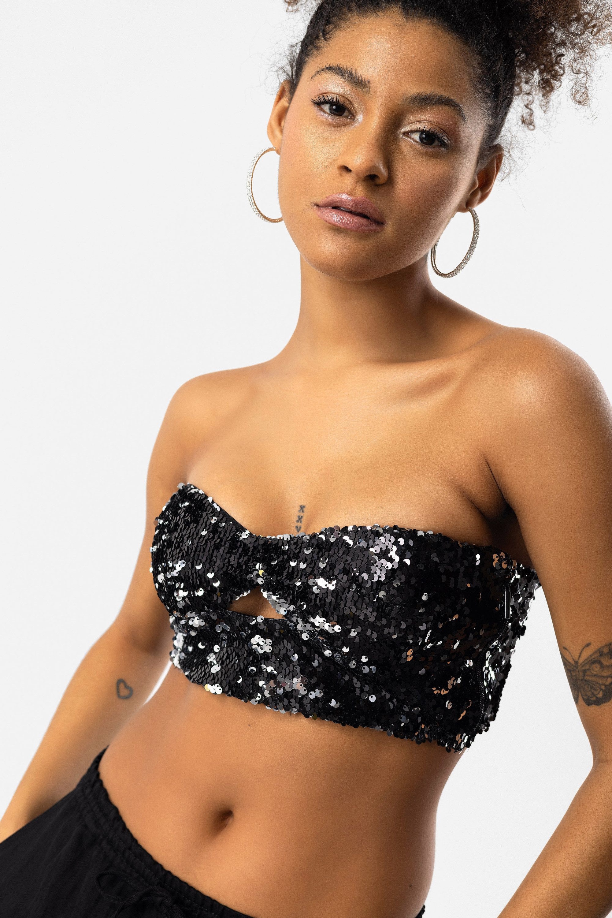 No Matter What Bandeau-BH Pailletten-Design