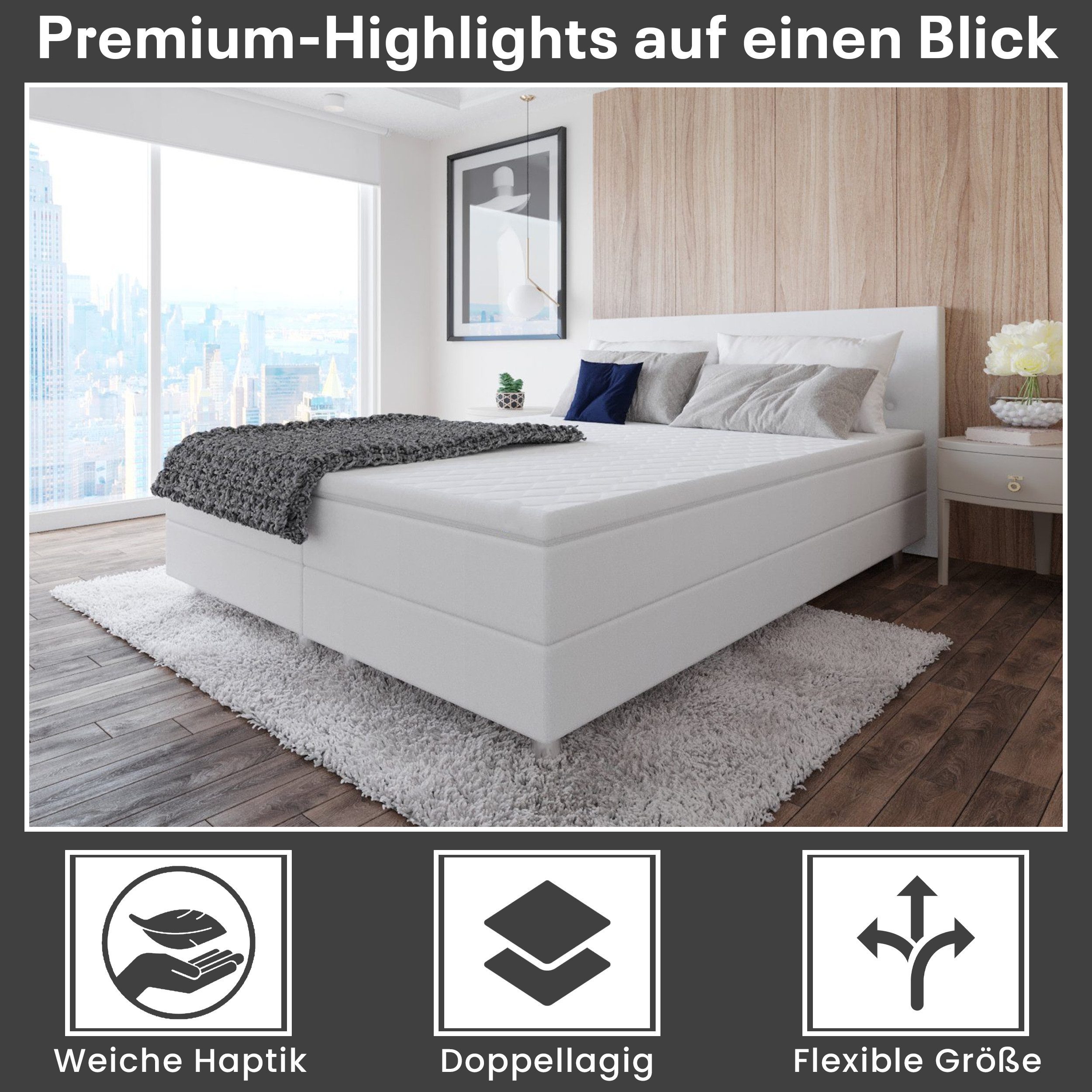 Best for Home Boxspringbett Best for Home Boxspringbett – Komfortable Bonne günstig online kaufen