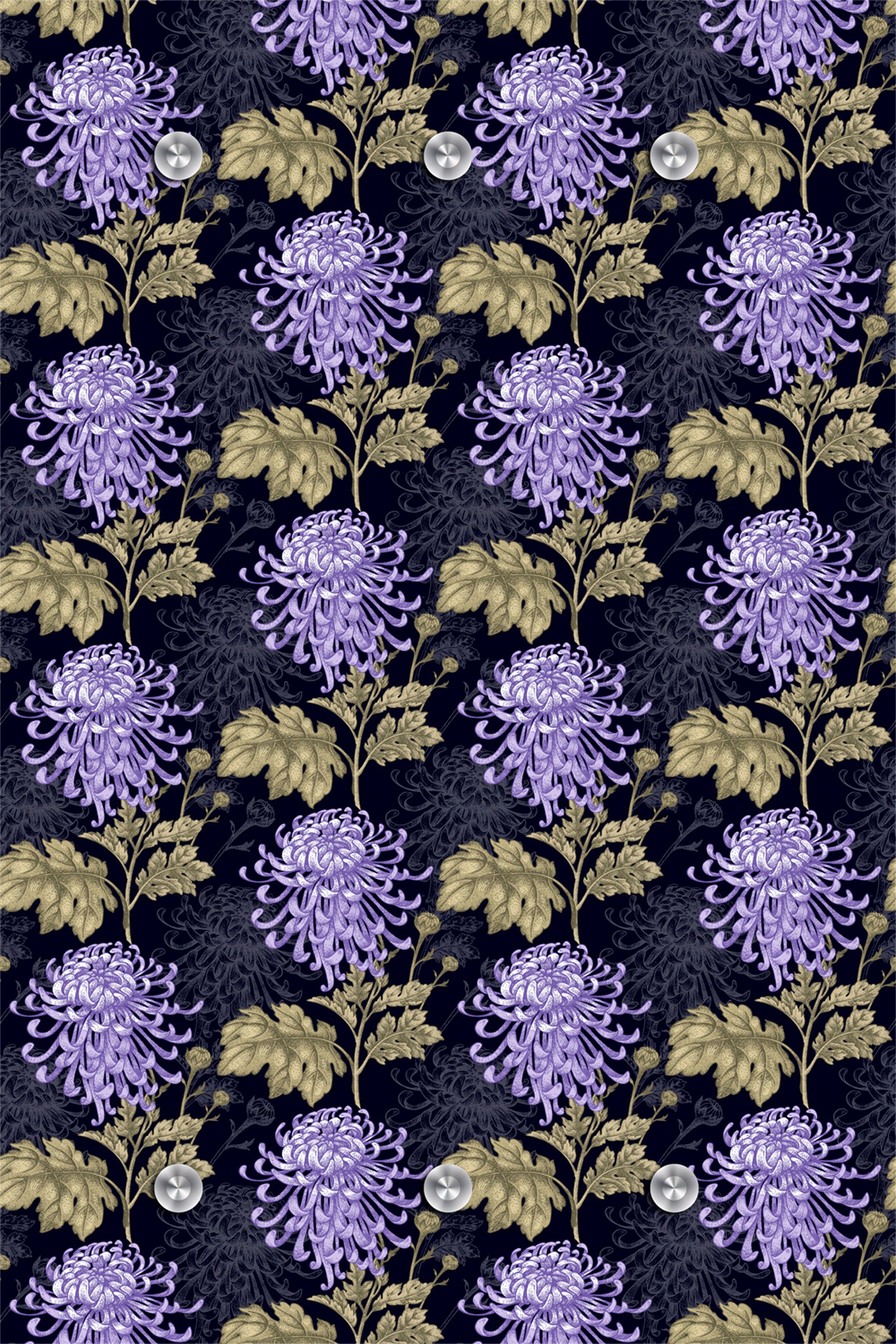 queence Garderobenleiste Blumen, mit 6 Haken, 80 x 120 cm
