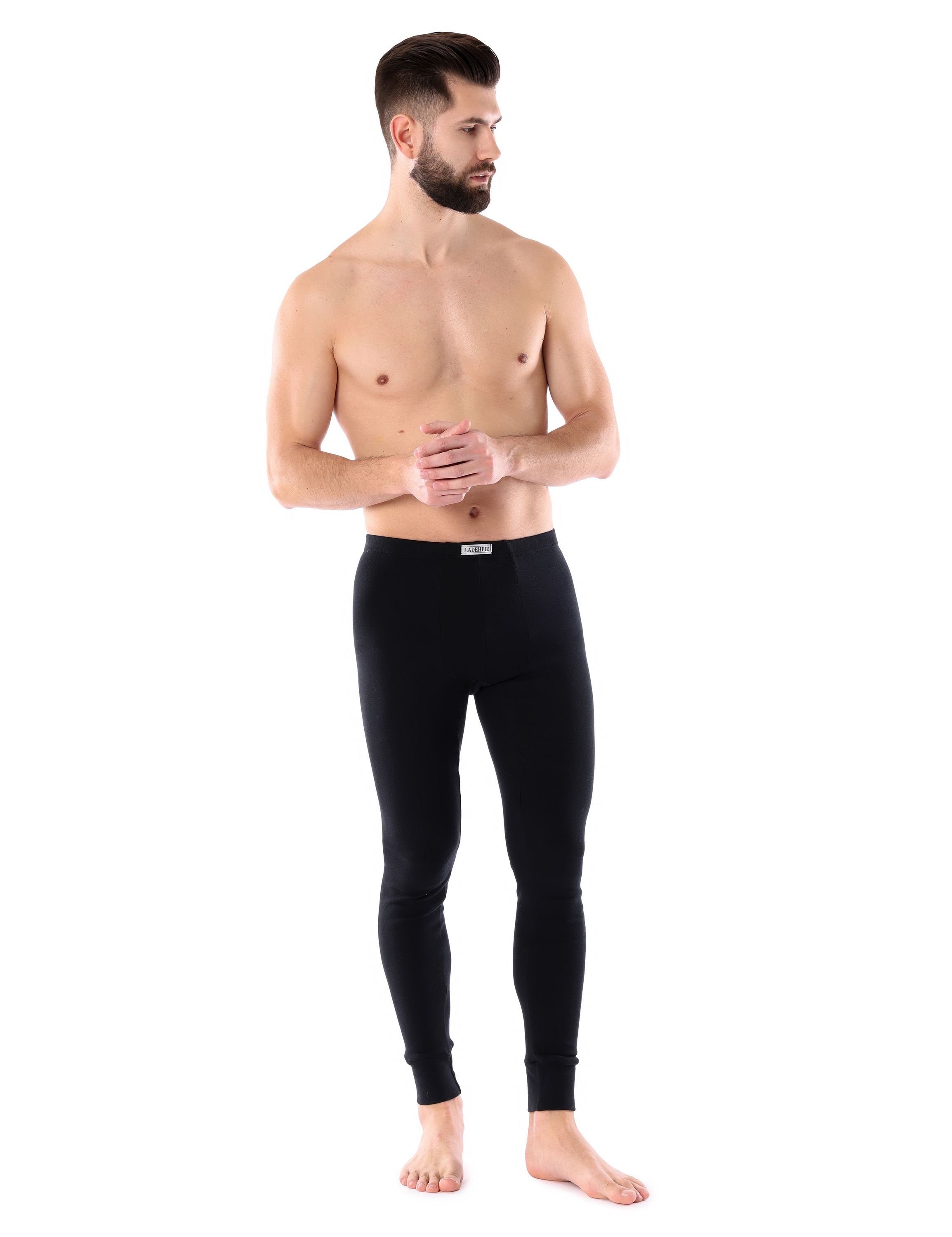 Ladeheid Lange (1-St) Herren Unterhose Schwarz LA40-247 Unterhose Lange