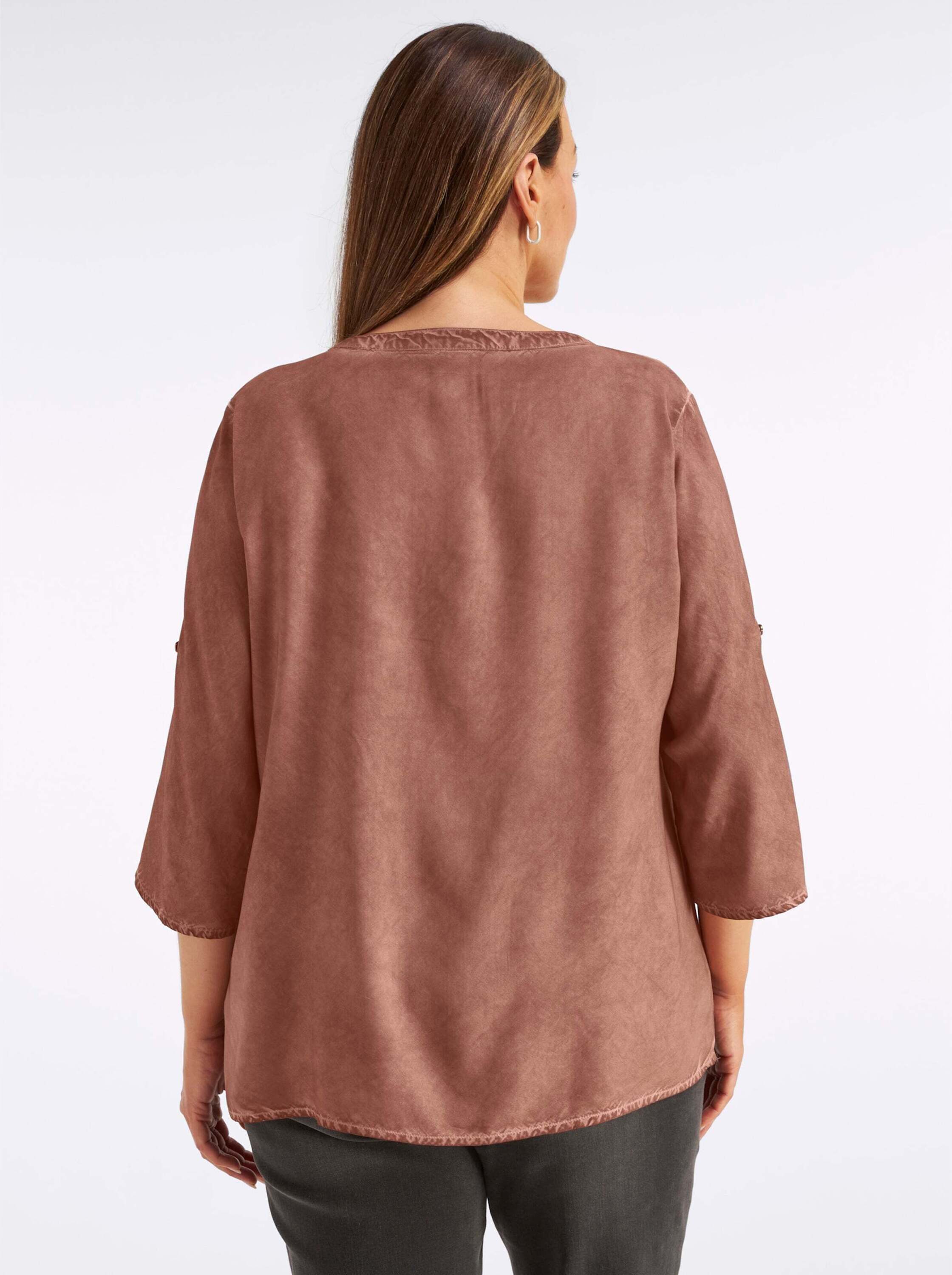 Sieh an! Klassische Bluse Tunika 3/4-Arm