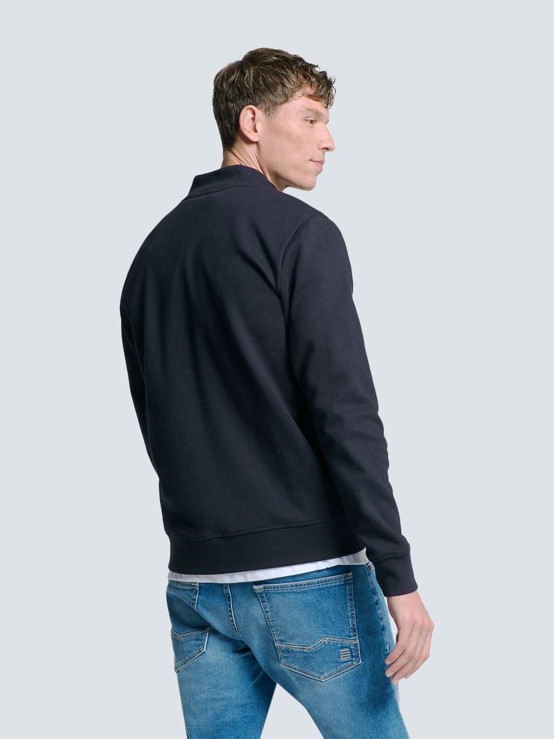 NO EXCESS Sweater No Excess Sweatshirt mit Vollreißverschluss