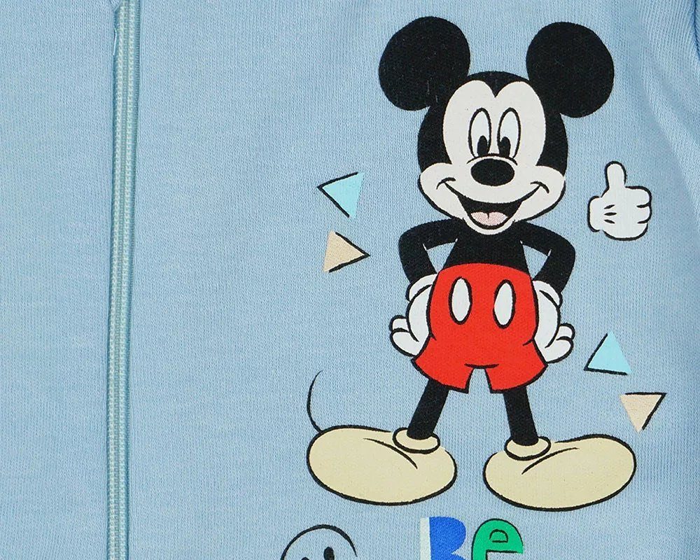 Kinder Jungen (Gr. 50 - 92) Babybogi Jumpsuit Disney Mickey Mouse Schlafanzug für Jungen dünnes Pyjama Blau