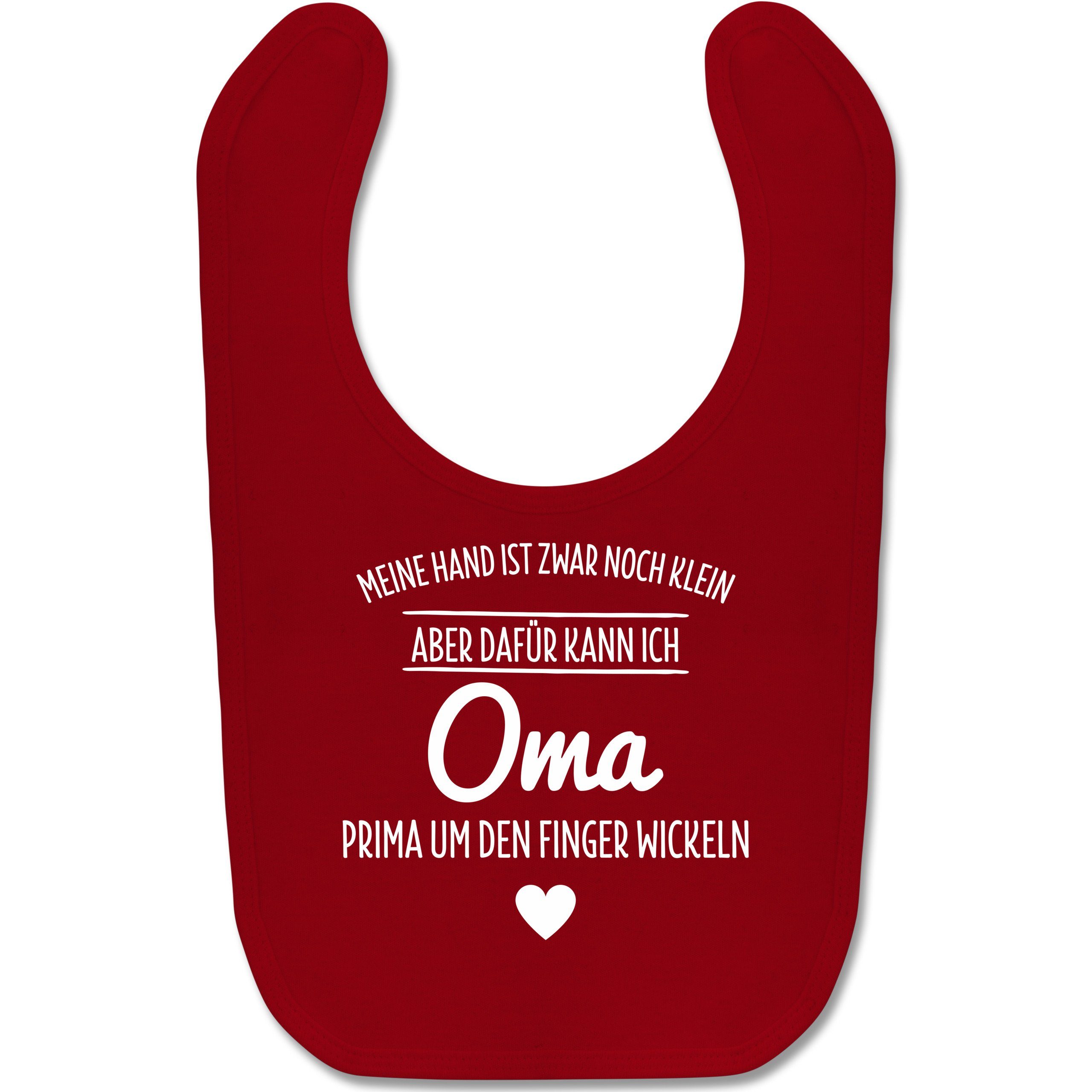 Shirtracer Lätzchen »Oma um den Finger wickeln Sprüche Baby Baby Lätzchen Baumwolle