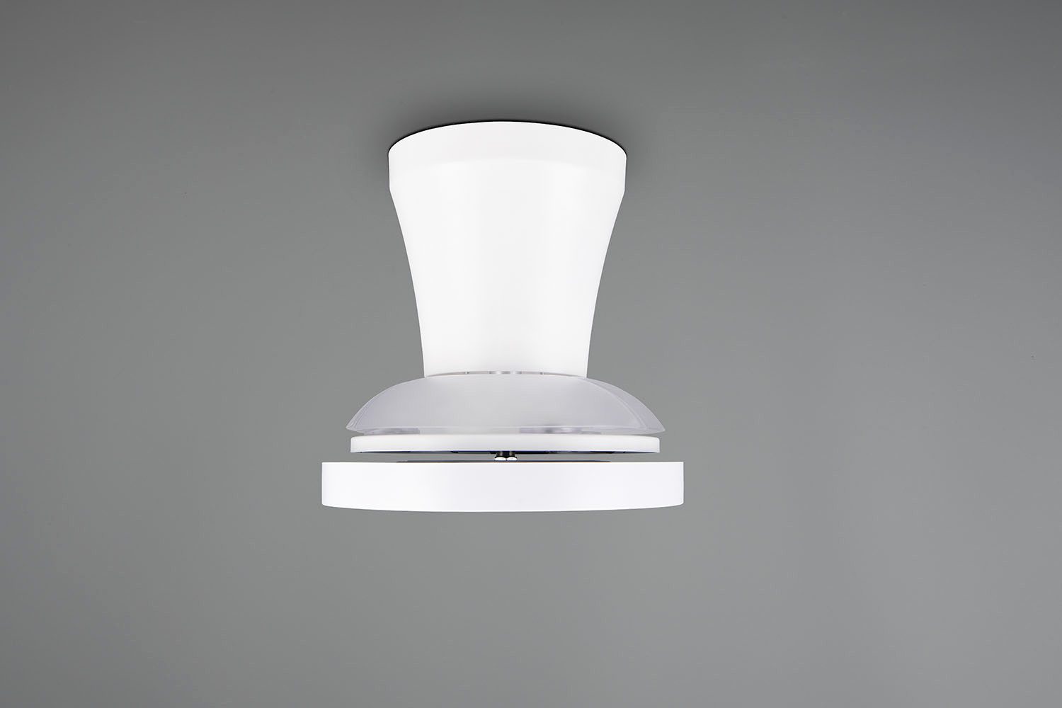 Reality Leuchten LED Deckenleuchte MOSS mit Ventilator, Deckenventilator mit ausklappbaren Flügeln 10W, CCT - über Fernbedienung, Dimmfunktion, Memoryfunktion, Timerfunktion, Ventilatorfunktion, getrennt schaltbar, LED fest integriert, Farbwechsler, warmweiß - kaltweiß, Ø 22 - 41 cm (aufgeklappt), 6 Stufen, LED 13W CCT dimmbar Timer Fernb.