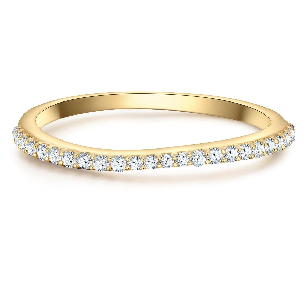 Silberring gelbgold