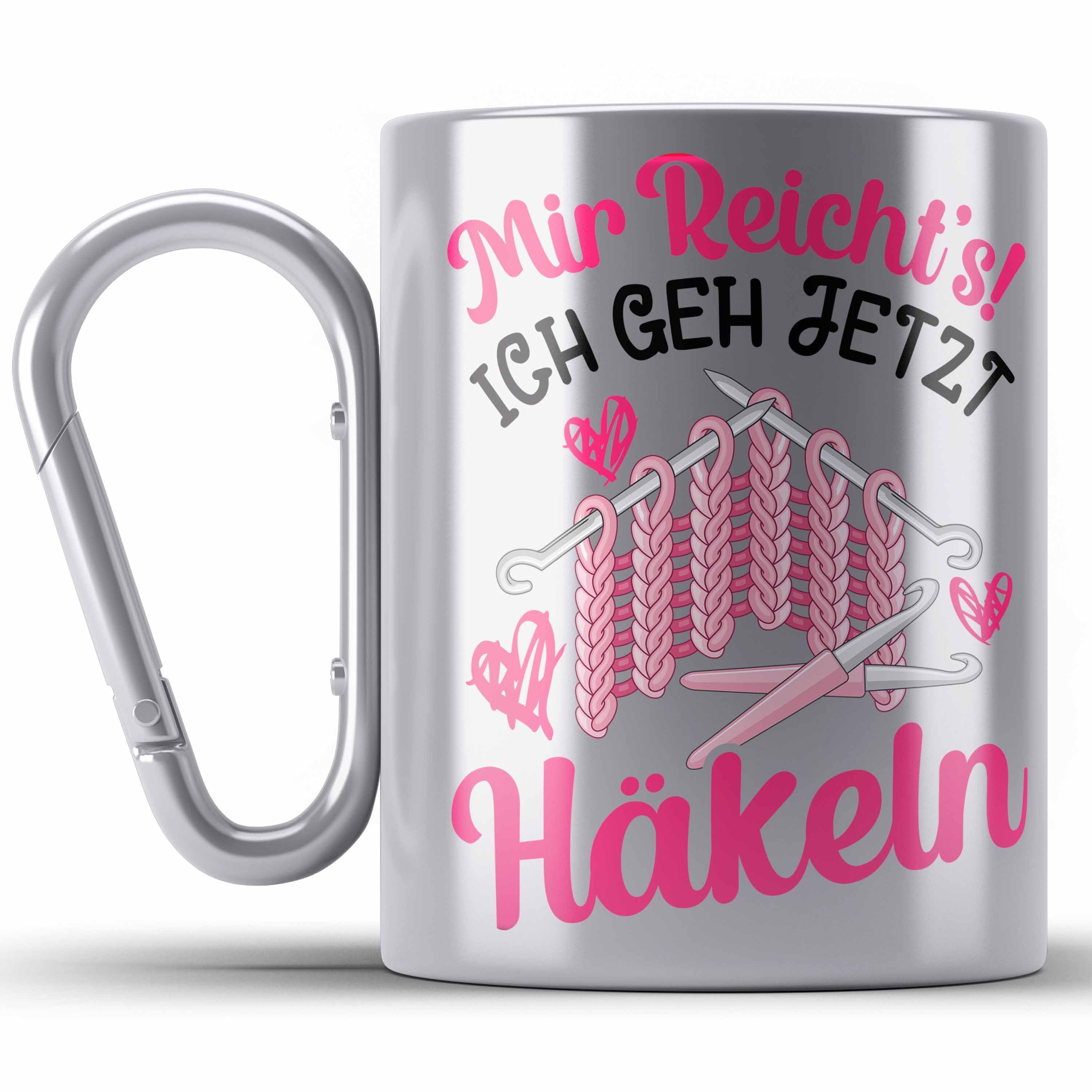Trendation Thermotasse Häkeln Zubehör Edelstahl Tasse Geschenk Stricken Geschenke Häkel Oma M