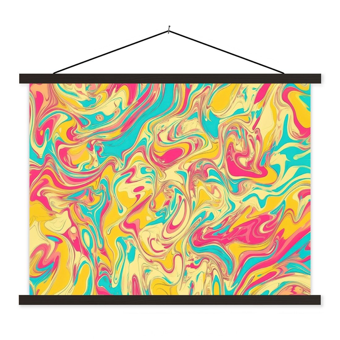 MuchoWow Poster Gelb - Rosa - günstig online kaufen